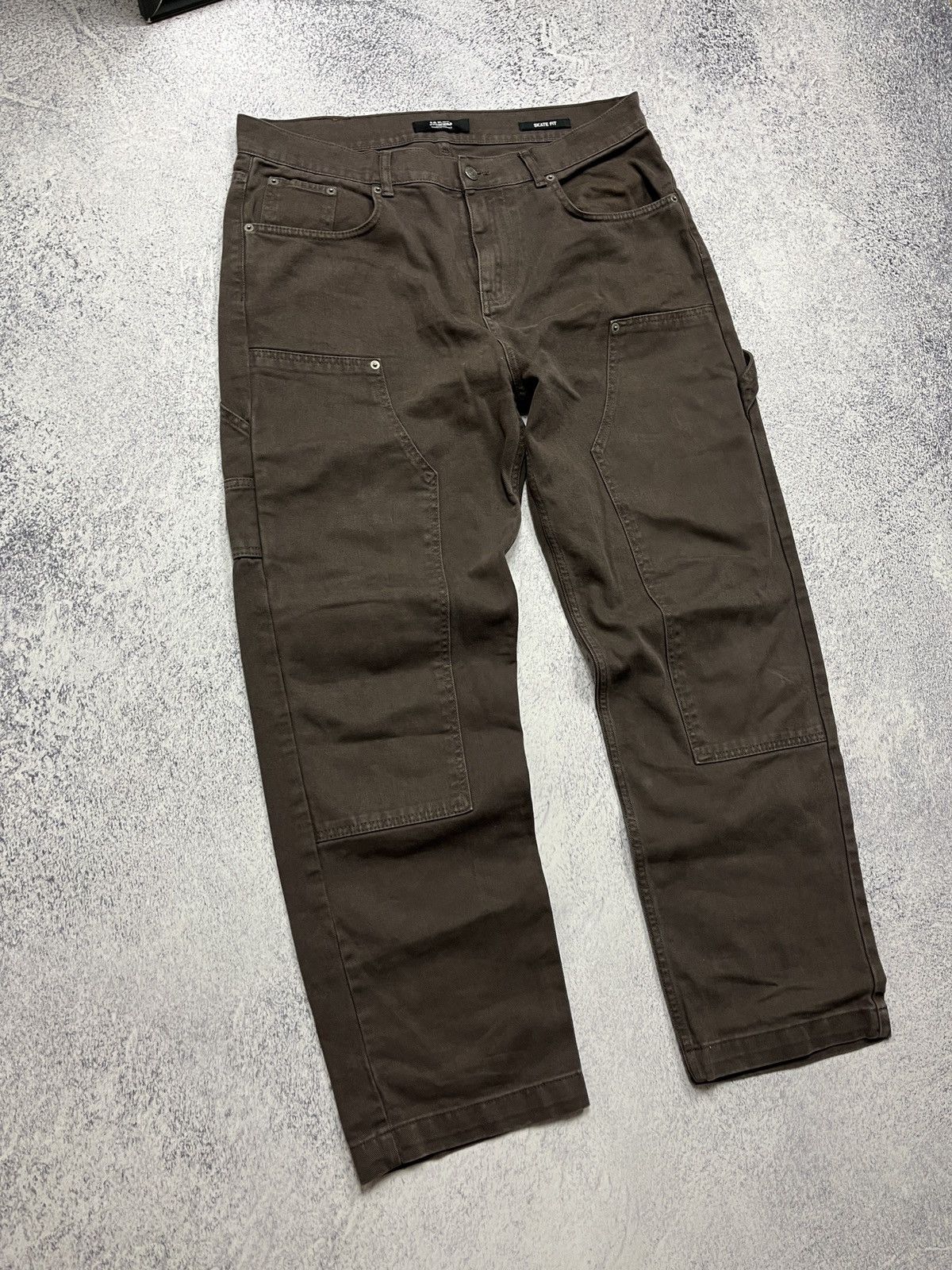Jaded London Jaded London Skate Fit Double Knee Y2k Denim Jeans Brown Size US 34 / EU 50 - 7 Thumbnail