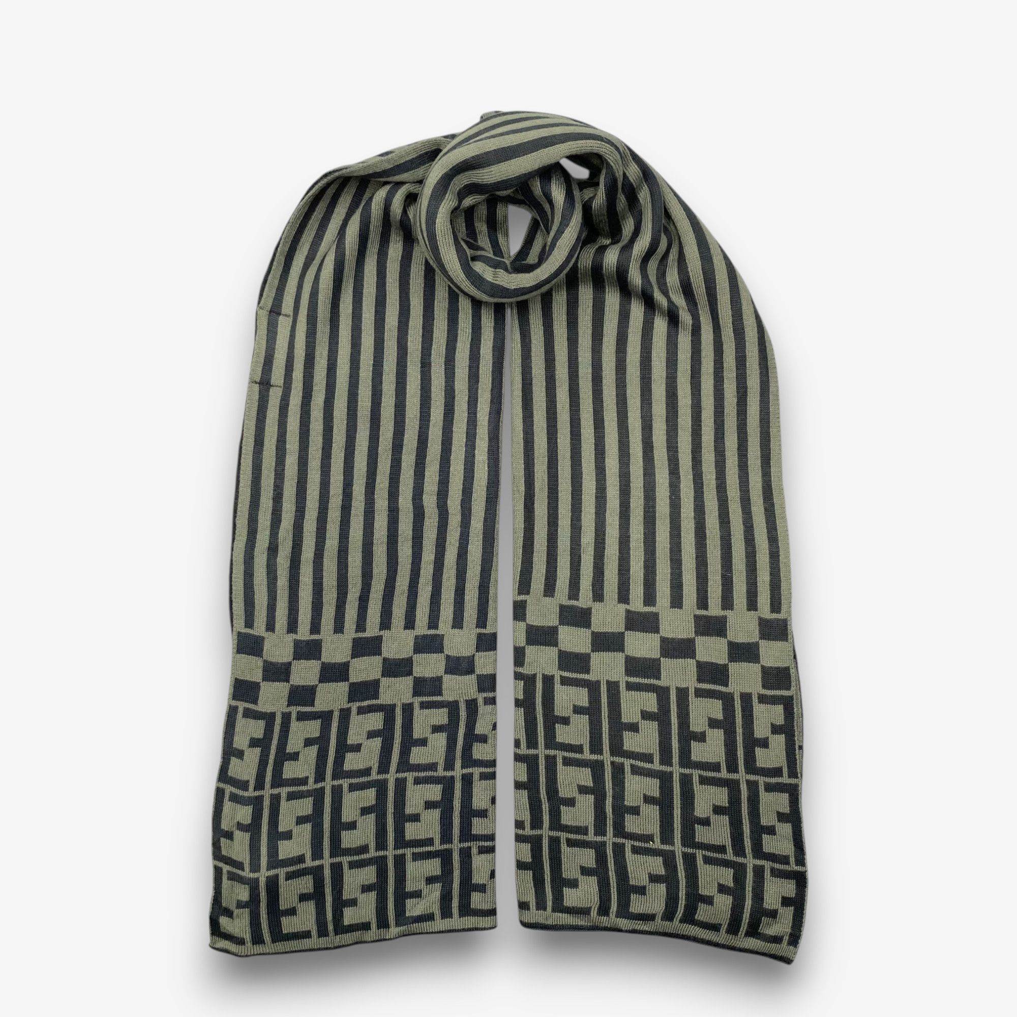 Fendi Vintage Fendi Scarf Muffler FF Monogram Wool Scarves Size ONE SIZE - 1 Thumbnail