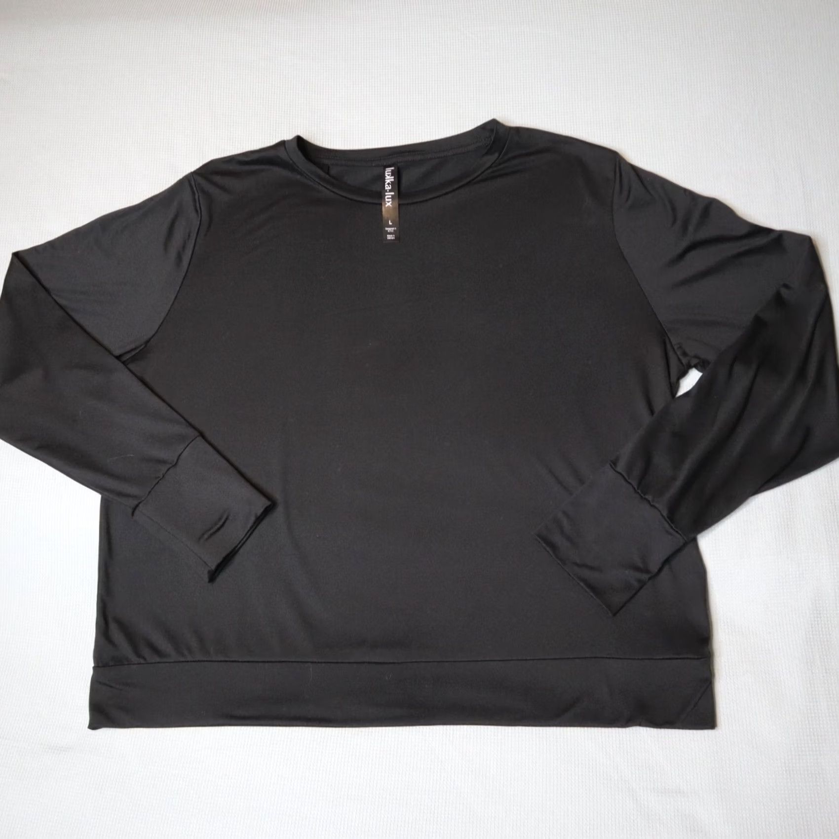 Flux Lukka Lux Long Sleeve Shirt Womens Large Black Activewear Top Pullover Stretch Size L / US 10 / IT 46 - 2 Thumbnail