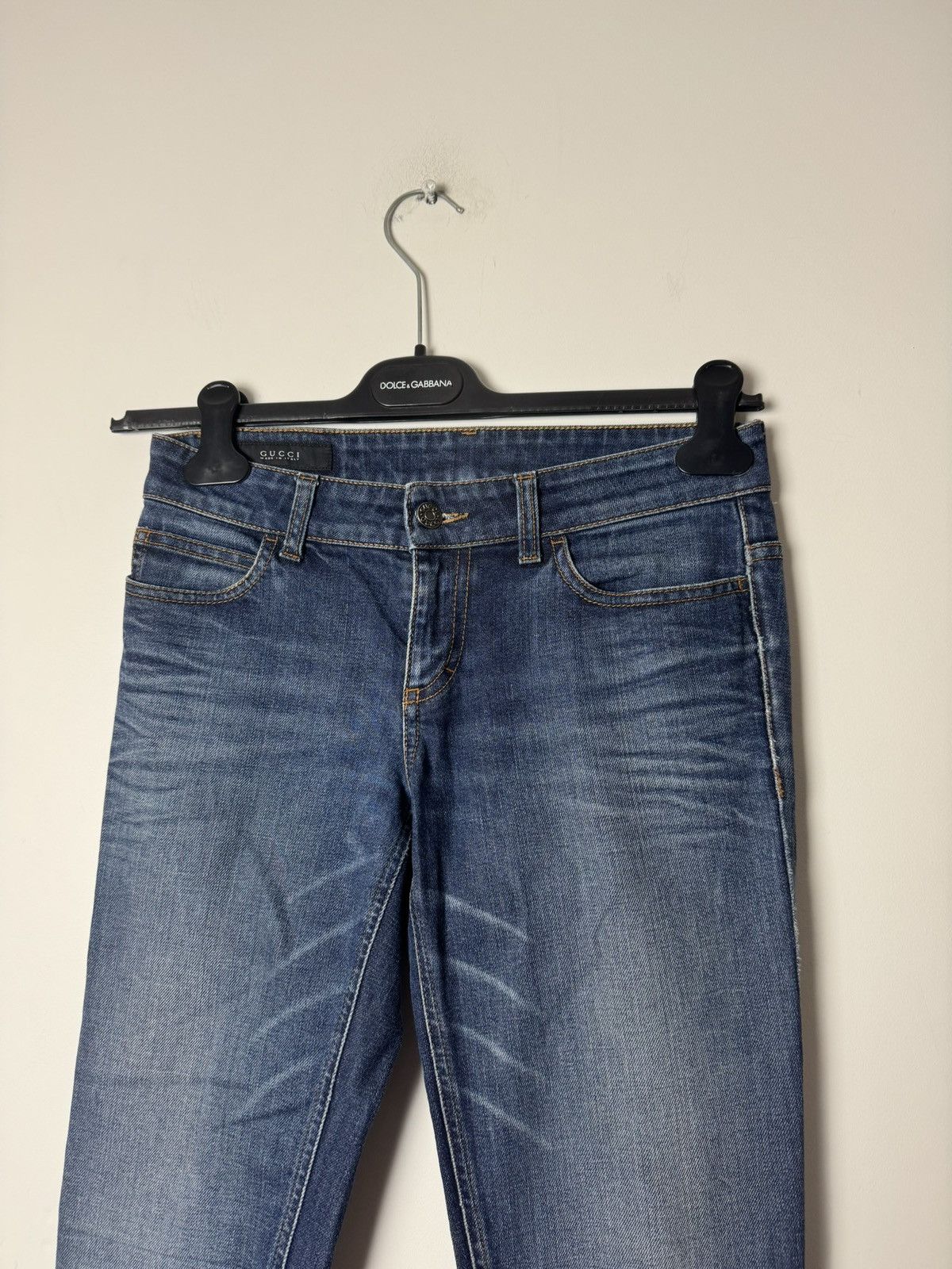Gucci Gucci Vintage Slim Denim Jeans Made in Italy Dark Wash Size 26" / US 2 / IT 38 - 2 Thumbnail