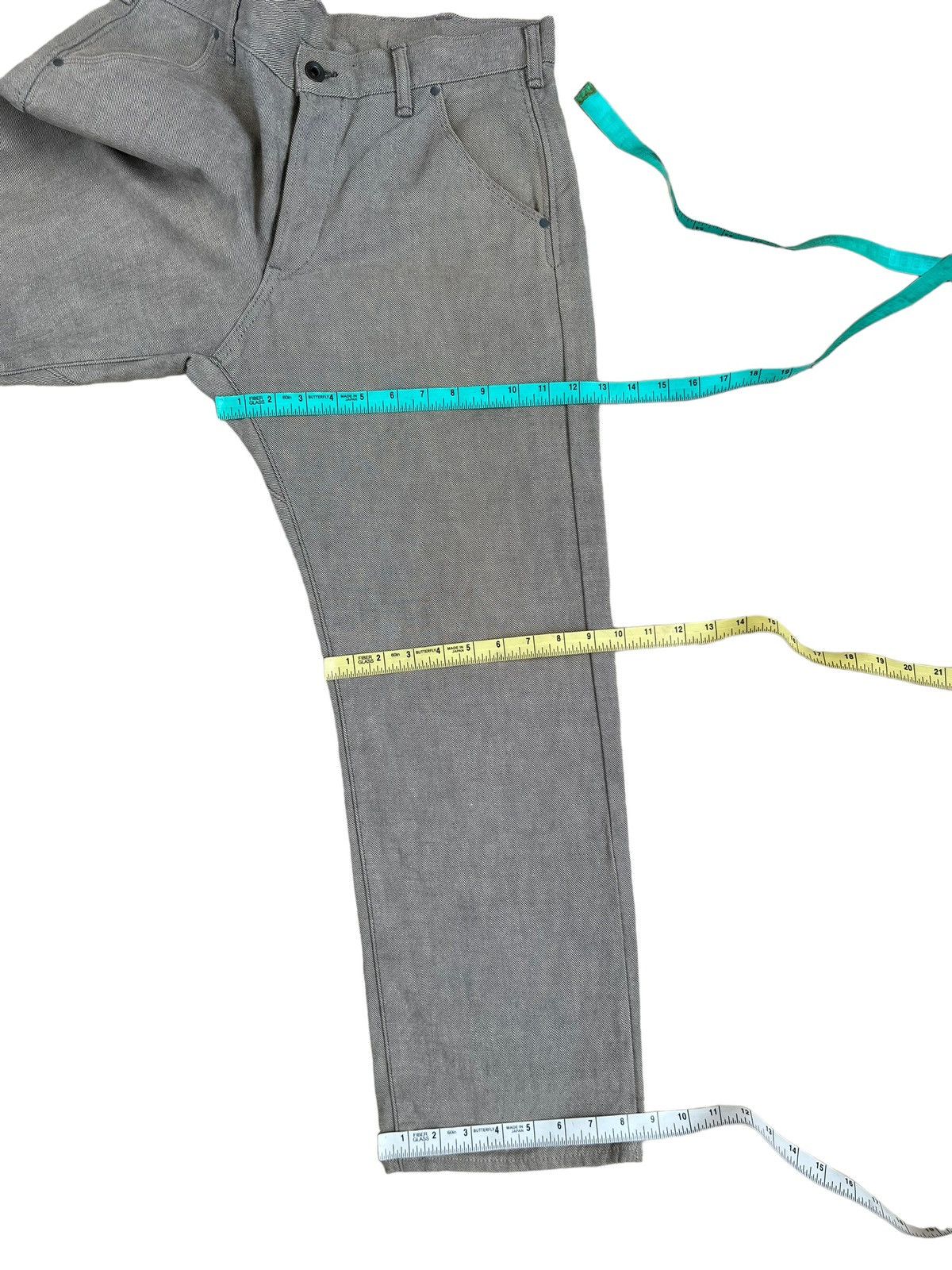 BRU NA BOINNE Bru Na Boinne Japan Muddy Grey Denim Cropped Selvedge Jeans Size US 31 - 4 Thumbnail