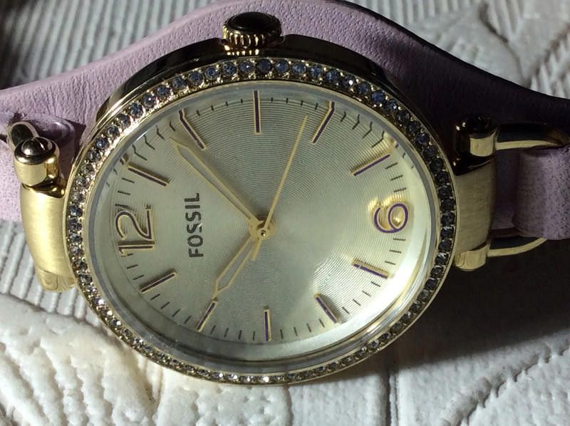 Fossil Fossil ladies silver dial leather strap watch Size ONE SIZE - 7 Thumbnail