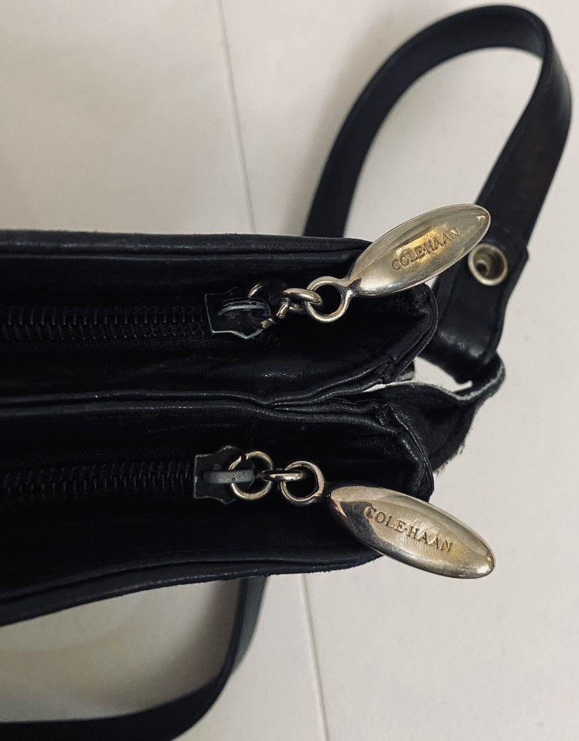Cole Haan Cole Haan Black Leather Intrecciato Woven Shoulder Bag Size ONE SIZE - 10 Thumbnail