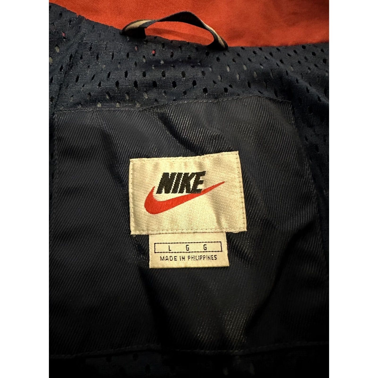Nike VINTAGE Nike Jacket Nylon Full Zip 90s Navy Blue Mens L Size US L / EU 52-54 / 3 - 3 Thumbnail