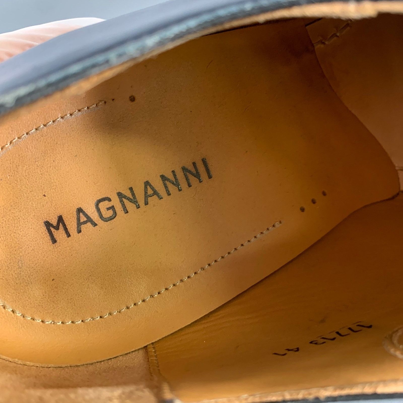 Magnanni MAGNANNI Size 8 Navy Black Leather Double Monk Strap Loafers Size US 8 / EU 41 - 8 Thumbnail