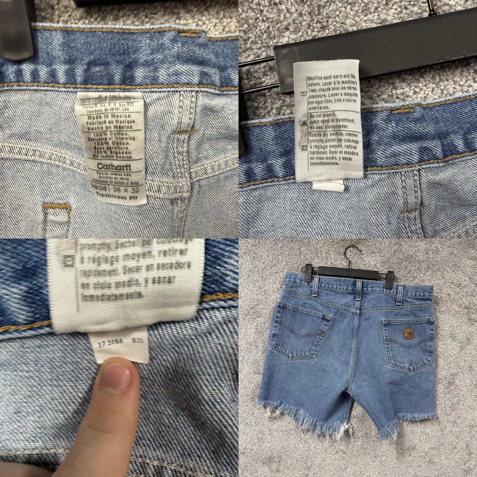 Carhartt Carhartt Denim Cutoff Shorts Mens 38x6 Blue Raw Hem Workwear Jorts Grunge Size US 38 / EU 54 - 8 Thumbnail