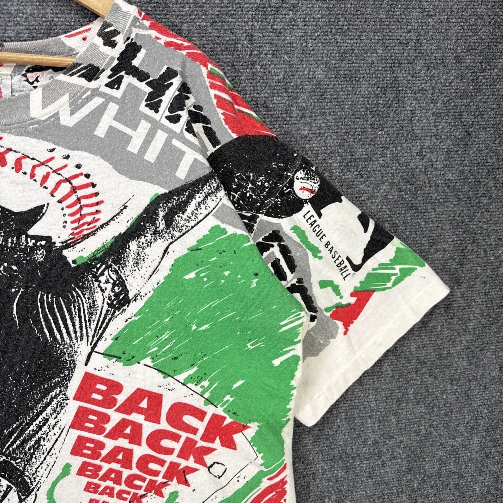 Hanes Vintage Chicago White Sox Shirt Mens XL White 90s AOP Size US XL / EU 56 / 4 - 3 Thumbnail