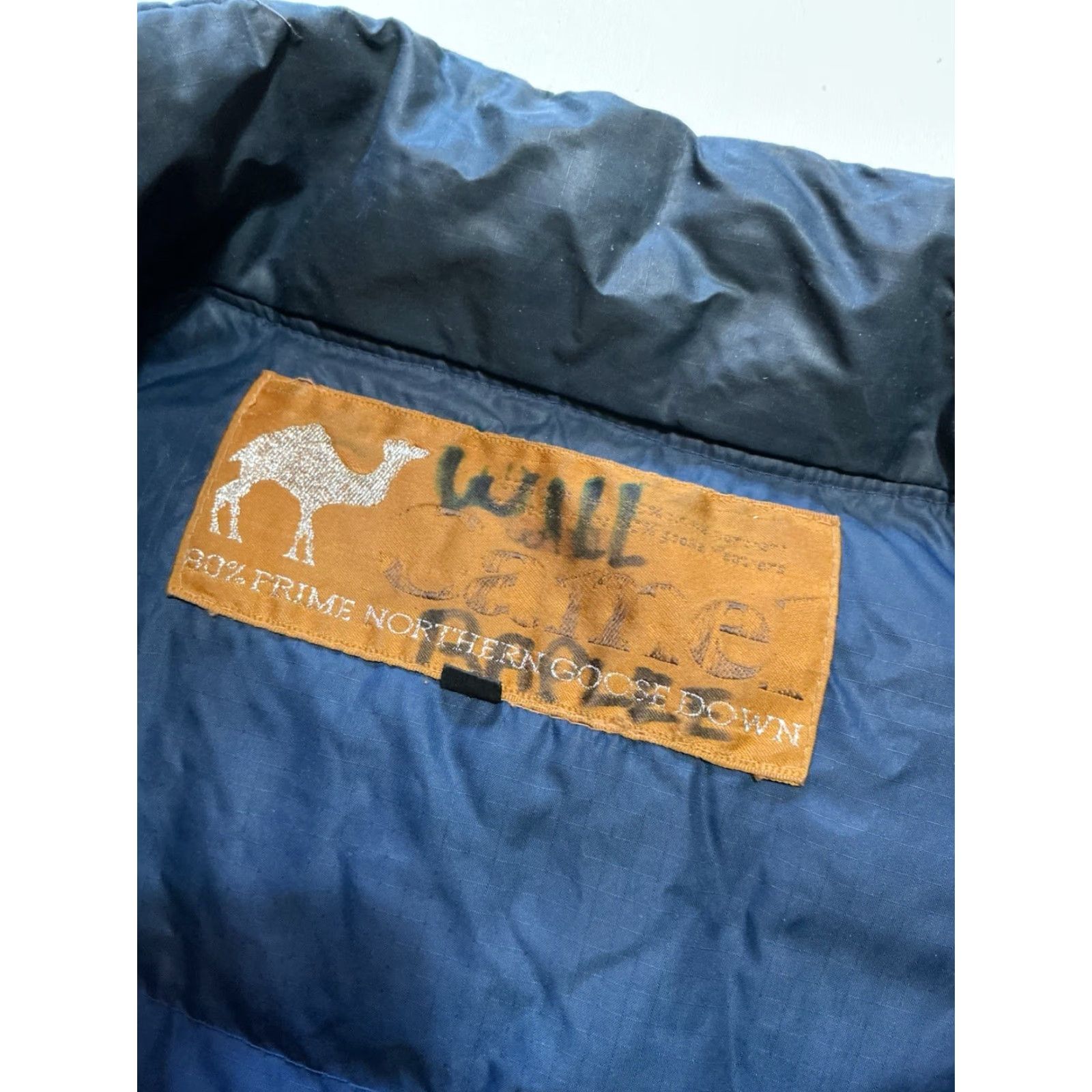 Camel VINTAGE Camel Northern Goose Down Navy Blue Quilted Puffer Jacket XL Adults Blue Goose Down 1980s Mens/Unisex Size US XL / EU 56 / 4 - 4 Thumbnail