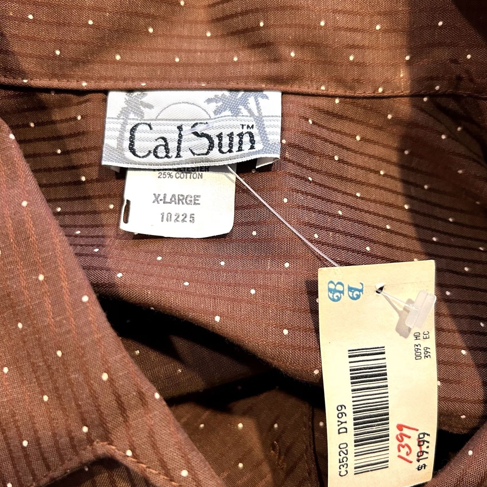 Vintage VINTAGE Cal Sun Button-Up Shirt Women's XL Brown Polka Dot Short Sleeve Collared City Classic NWT Size XL / US 12-14 / IT 48-50 - 4 Thumbnail