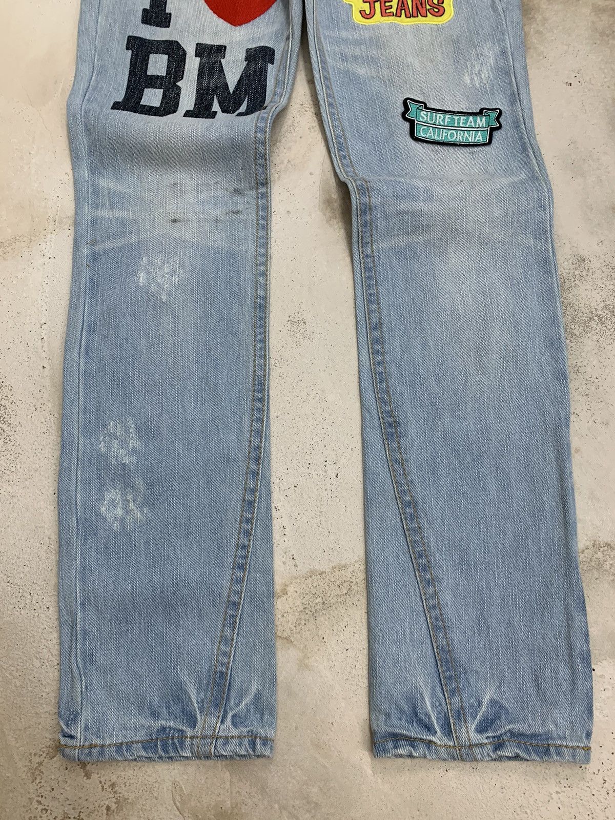 Hysteric Glamour Blue Moon Blue Double Waist Fun Patch Surf Style Clone Size US 27 - 4 Thumbnail