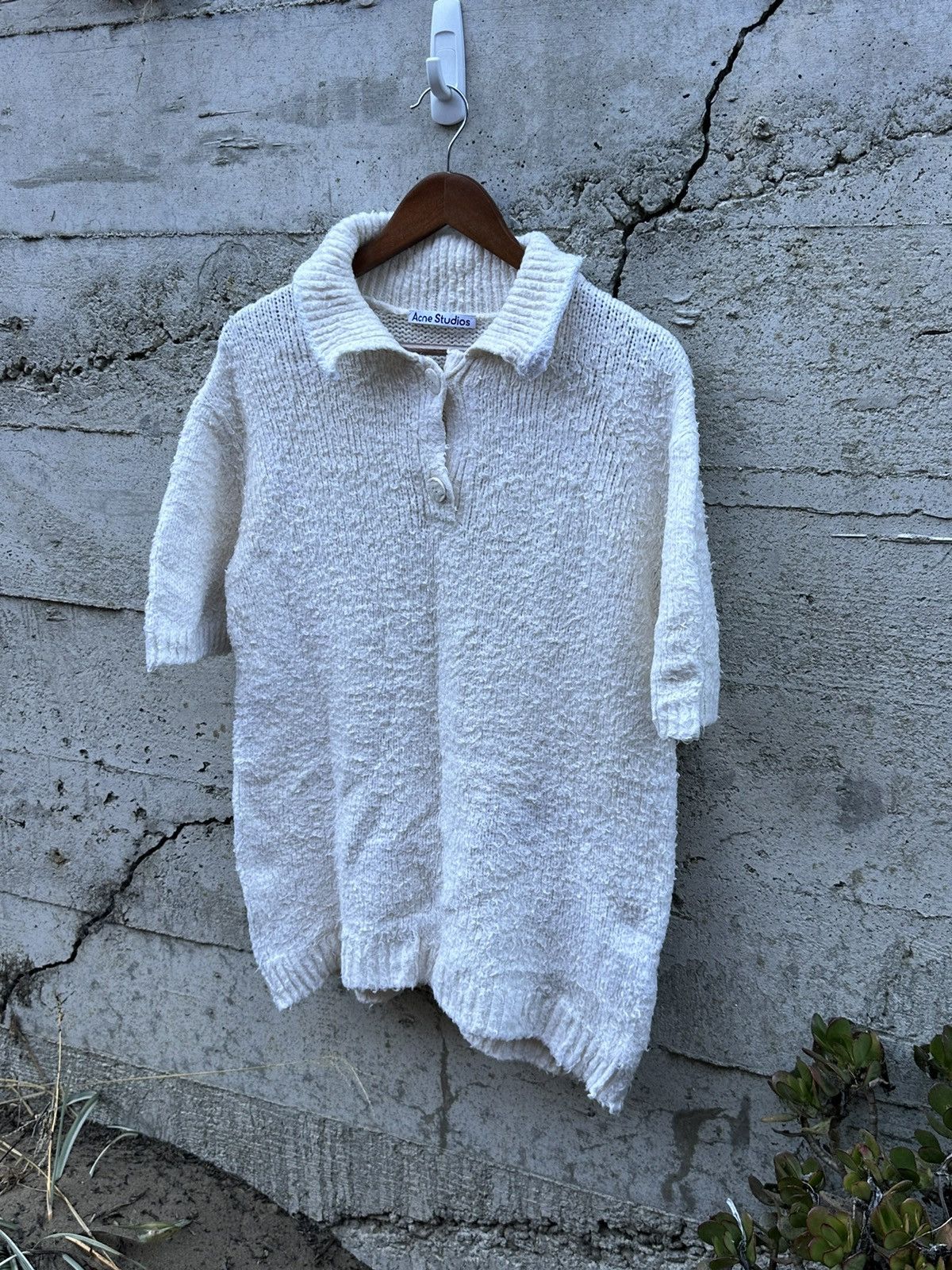Acne Studios RARE GRAIL Acne Studios textured fabric beach polo Size US M / EU 48-50 / 2 - 1 Thumbnail
