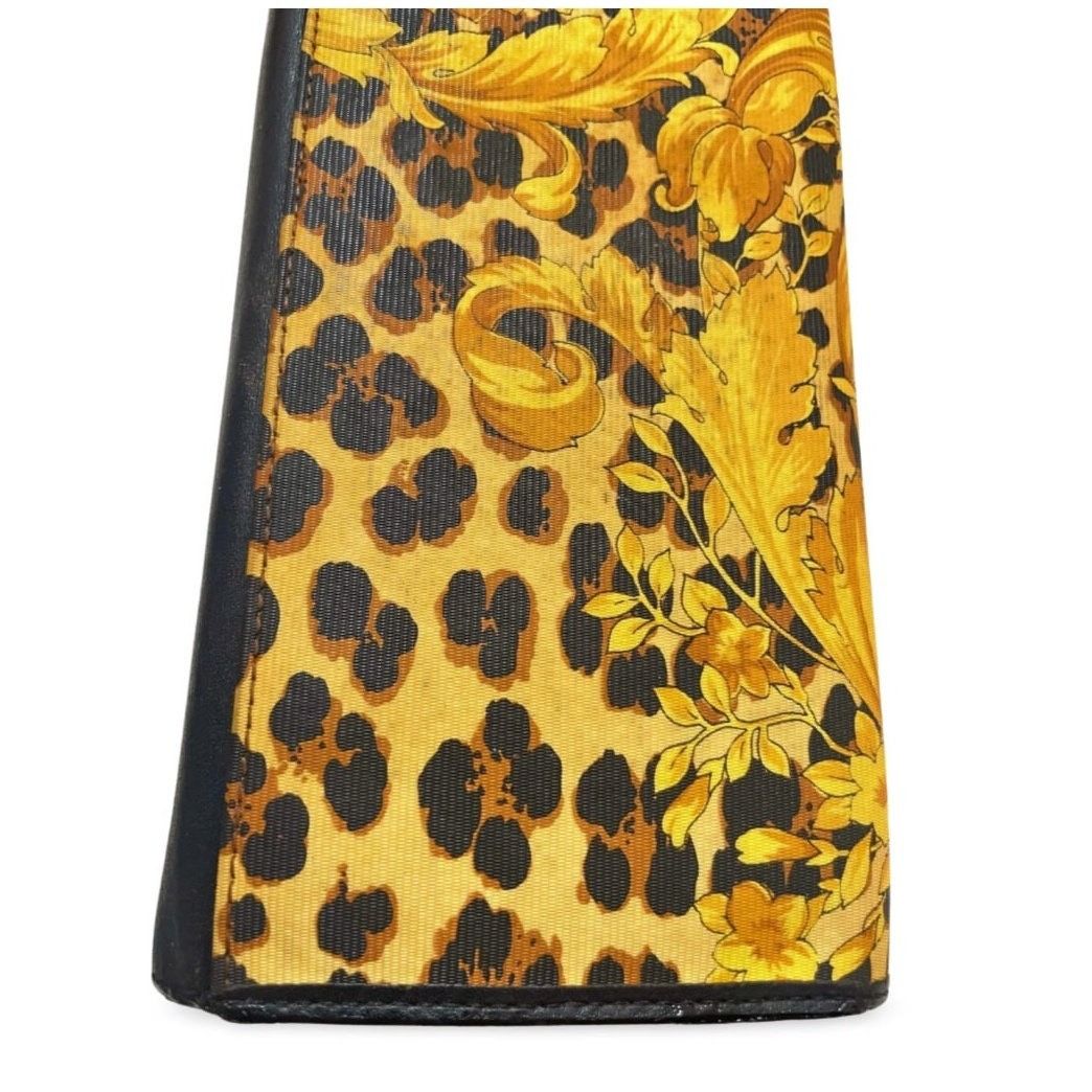 Versace Vintage Gianni Versace leopard and black leather wallet Size ONE SIZE - 4 Thumbnail