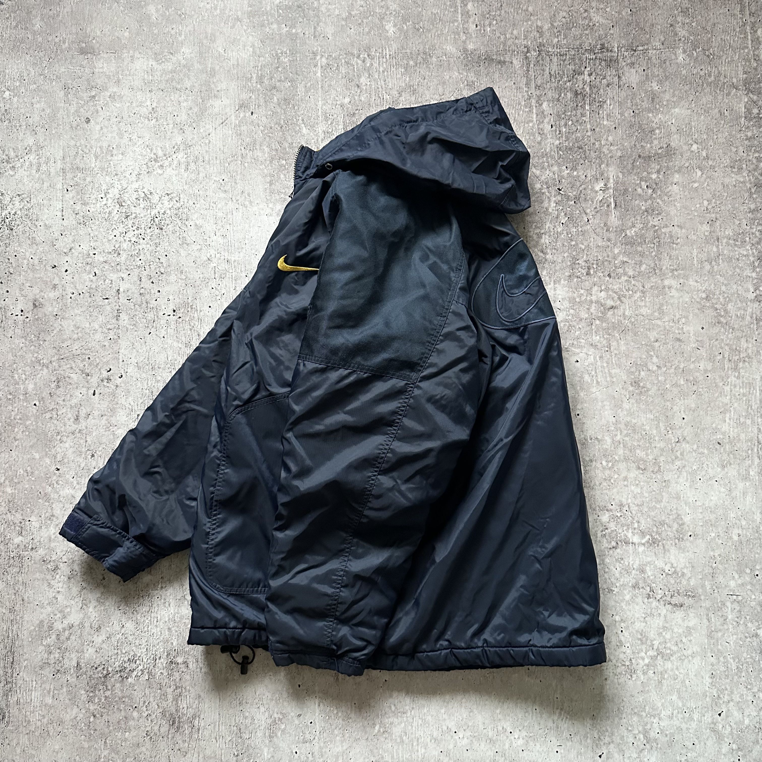 Nike Nike 90s Vintage Big Swoosh Logo Nylon Parka Jacket Size US L / EU 52-54 / 3 - 3 Thumbnail