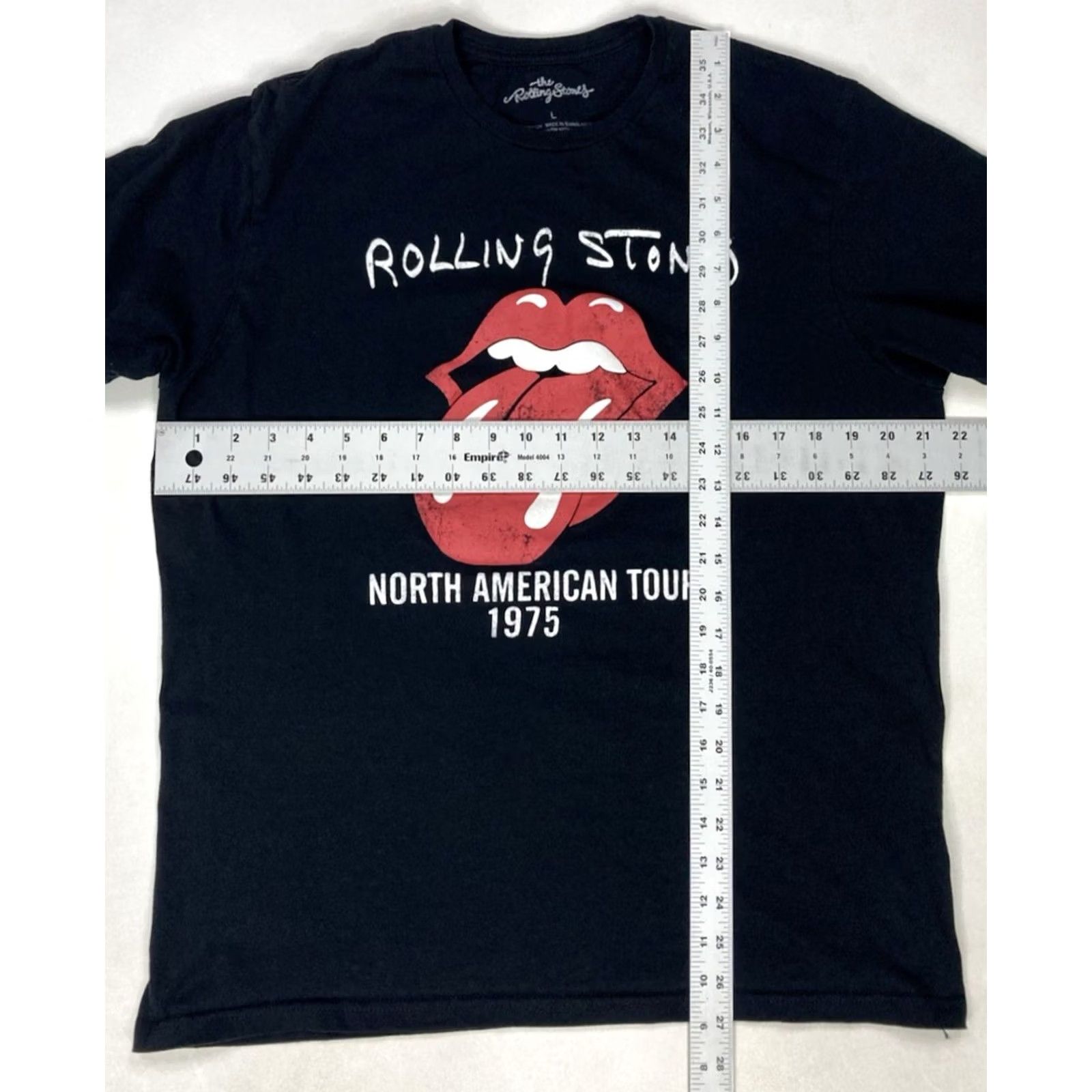 Vintage VINTAGE The Rolling Stones North American Tour 1975 Graphic T-shirt Men Large Music Shirt Black Logo Size US L / EU 52-54 / 3 - 5 Thumbnail