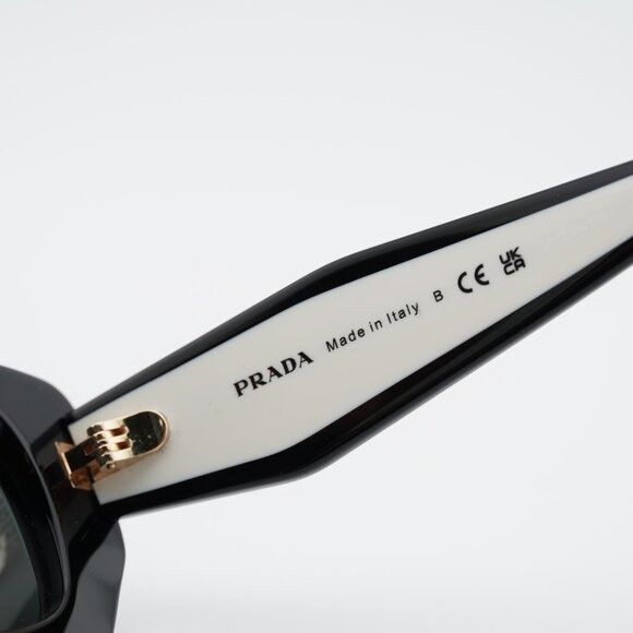 Prada Prada PRB05S 09Q08Z Sunglasses Black Rectangle Frame Size ONE SIZE - 9 Thumbnail