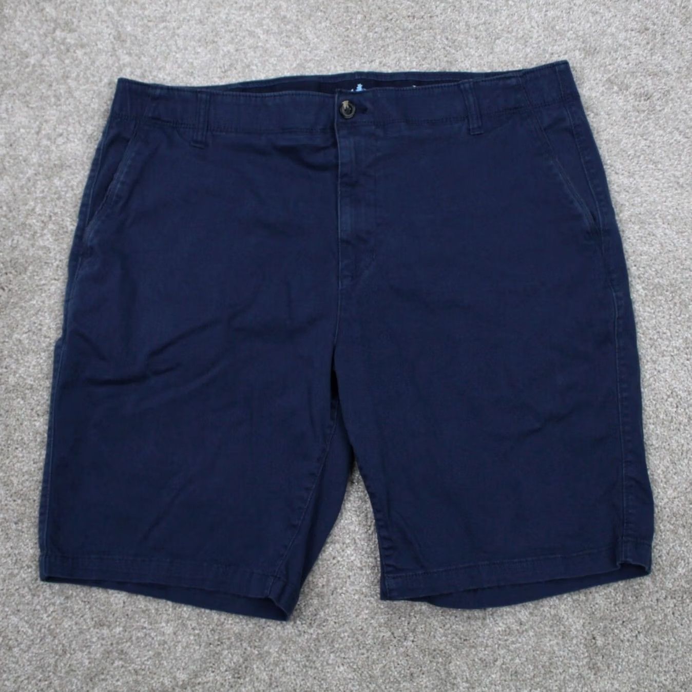 Nat Nast Nat Nast Chino Shorts Mens 40 Blue Flat Front Cotton Stretch Inseam 9" (9 in) Regular Fit? Size US 40 / EU 56 - 2 Thumbnail