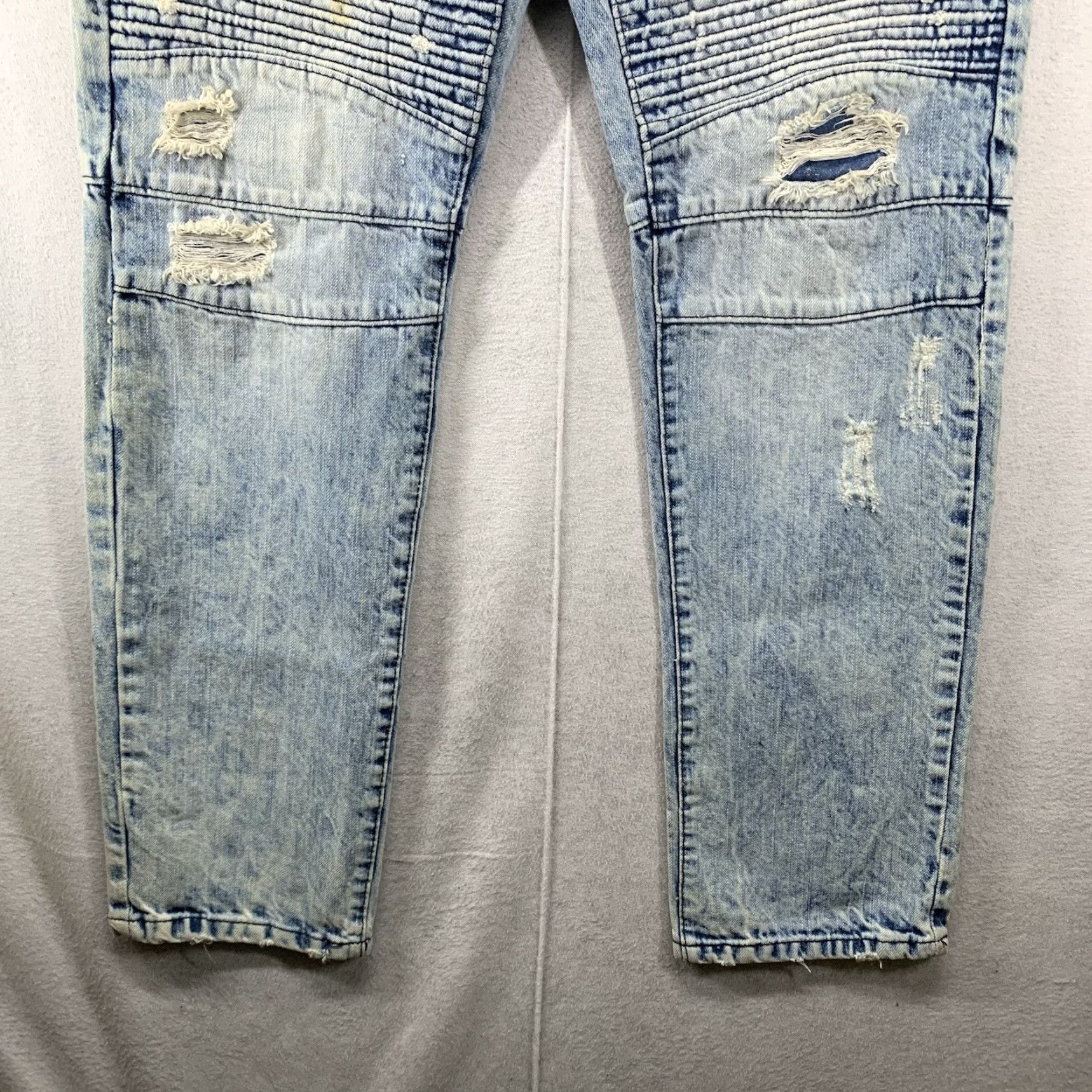 Southpole Southpole Jeans Men's 32x32 Blue Stretch Bleach Acid Stone Wash Straight Leg Size US 32 / EU 48 - 7 Thumbnail