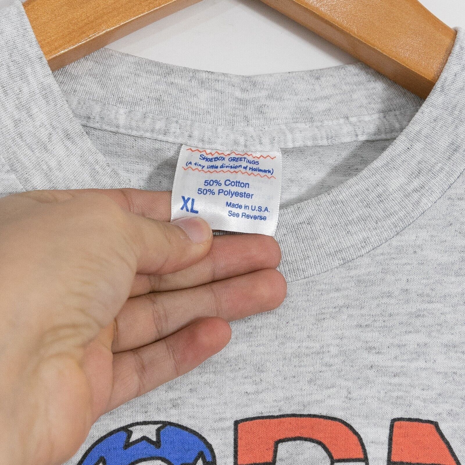 Vintage Vintage 90s Born In USA T Shirt L - Funny Age Single Stitch Size US L / EU 52-54 / 3 - 4 Thumbnail