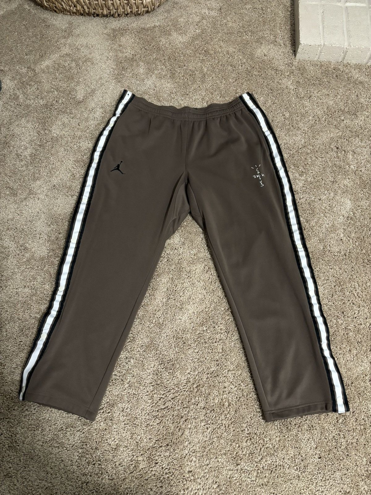 image of Jordan Nike Travis Scott Mj Track Pants Palomino in Brown, Men's (Size 38)