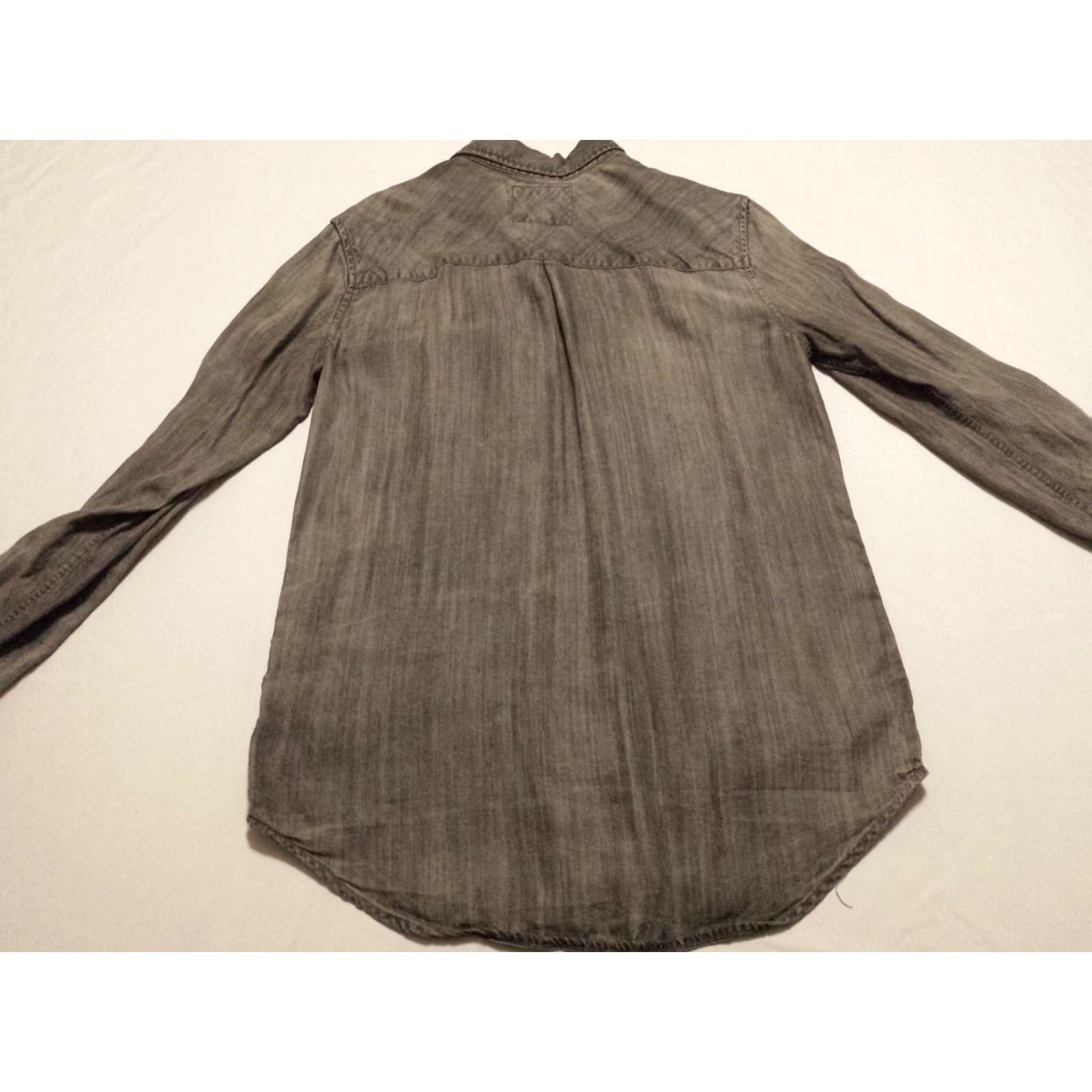 Rails Rails Womens Shirt Small Long Sleeve Snap Button-Front Solid Gray Lyocell Size S / US 4 / IT 40 - 6 Thumbnail