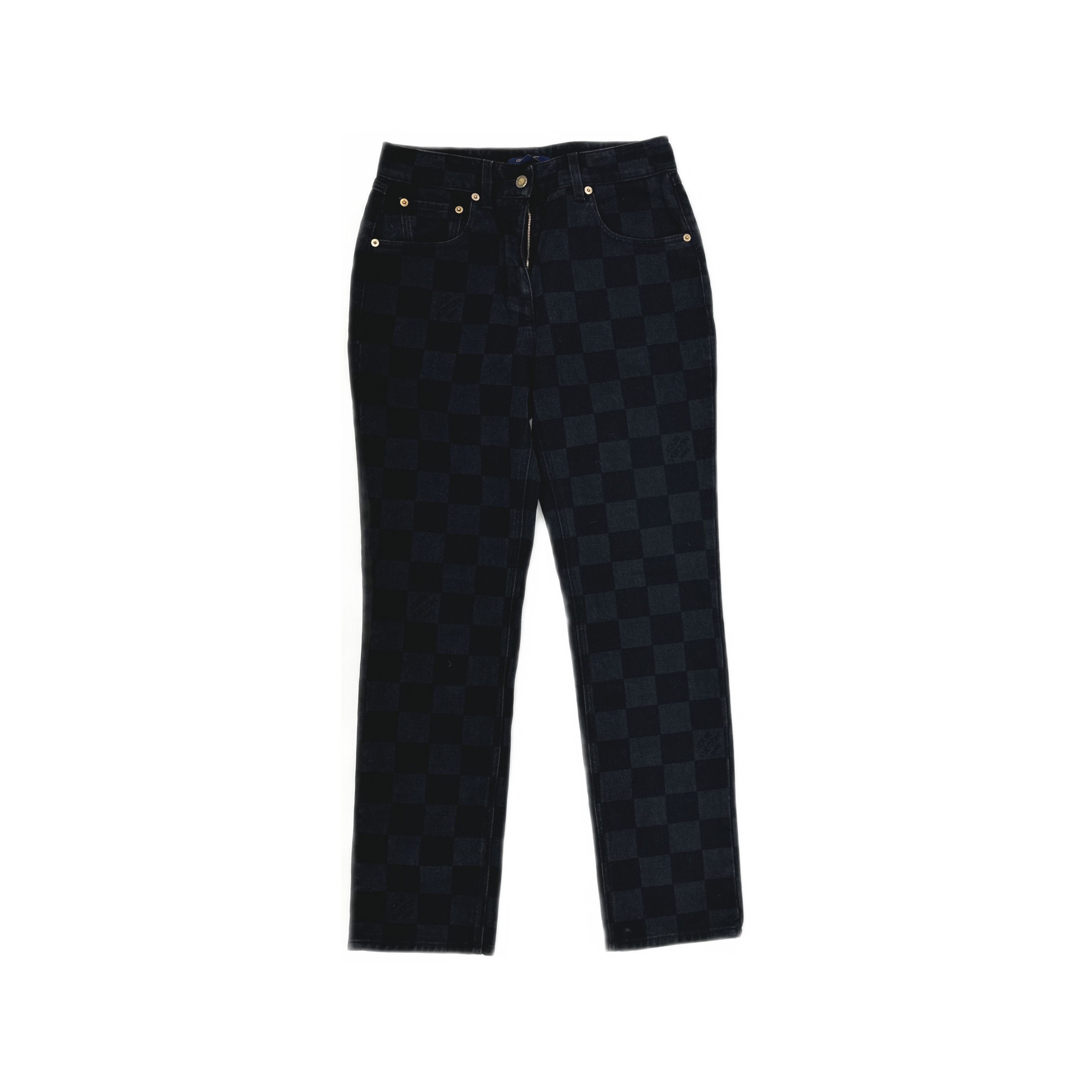 Louis Vuitton Louis Vuitton Damier Pattern Jeans 38 Size 27" / US 4 / IT 40 - 1 Thumbnail