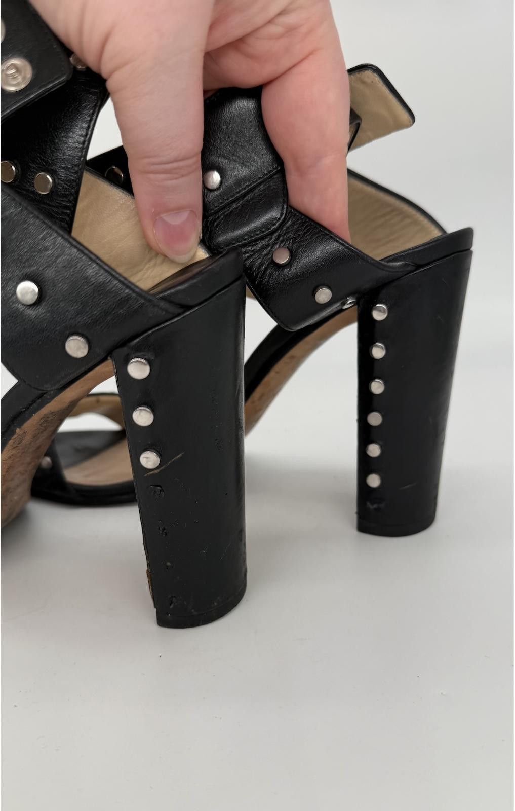 Jimmy Choo Jimmy Choo London Studded Heeled Sandals – EU 40.5 / US 9 Size US 9 / IT 39 - 6 Thumbnail