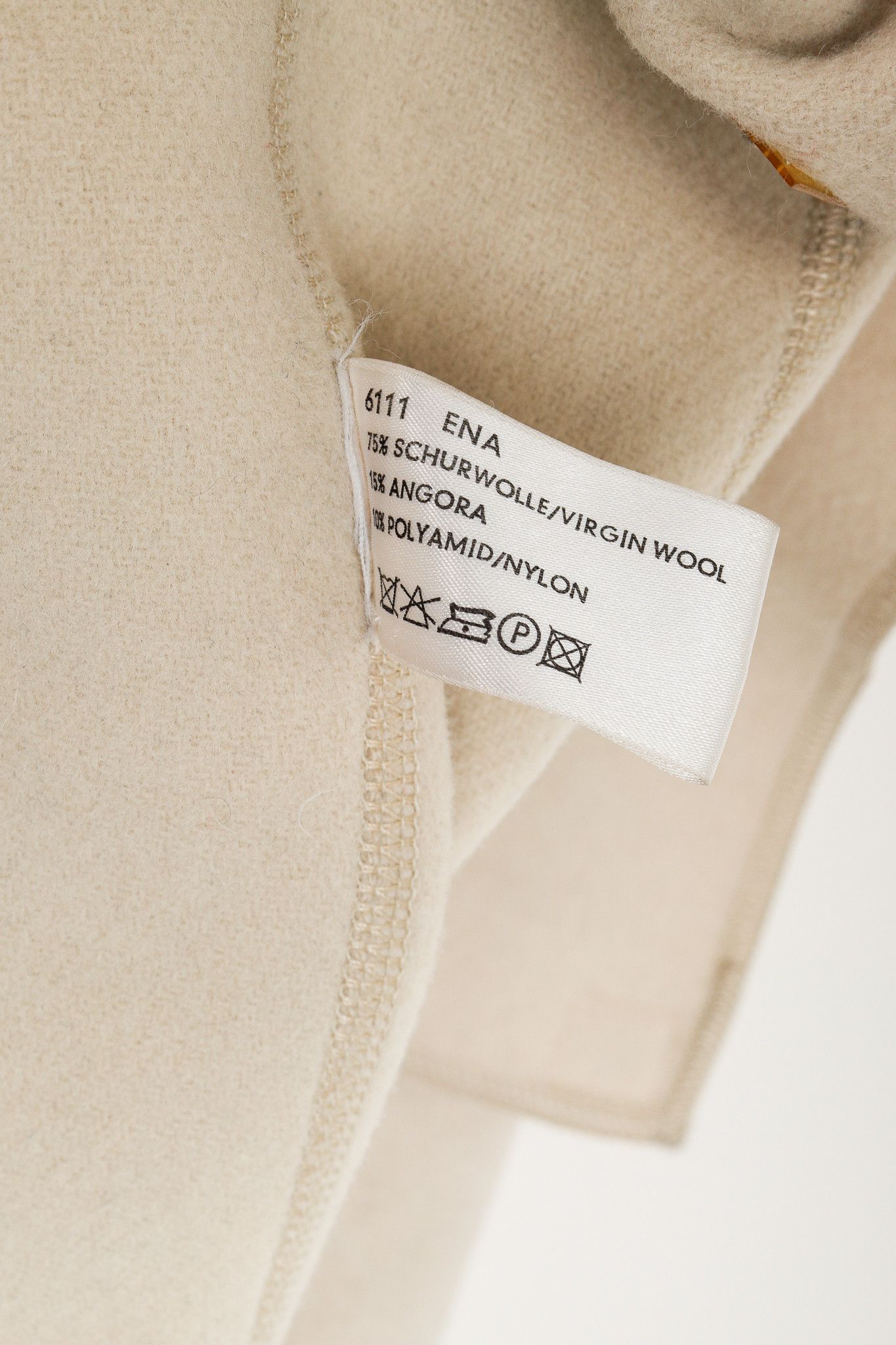 Annette Gortz Annette Gortz Ena Beige Wool-Felt Cowl-Neck Snap Jacket Size S / US 4 / IT 40 - 9 Thumbnail