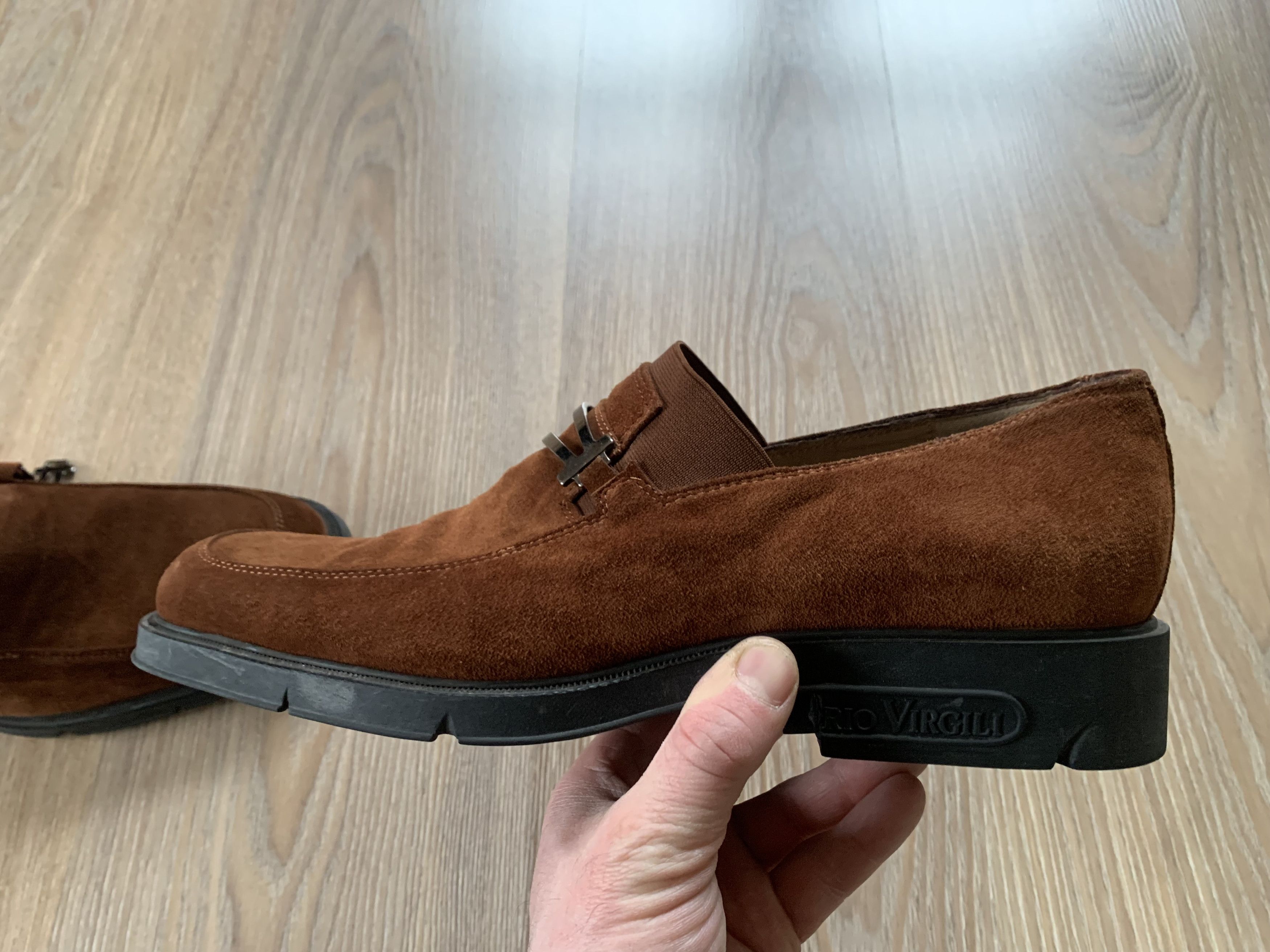 Other Vittorio Virgili Brown Suede Loafers Size US 11 / EU 44 - 4 Thumbnail