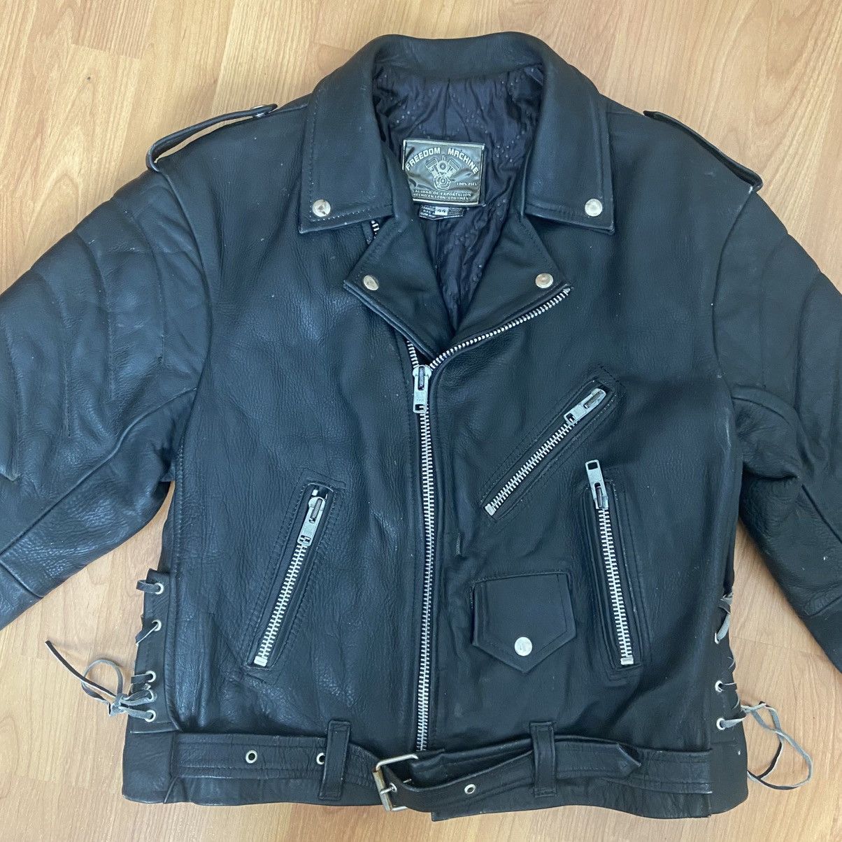 Vintage Freedom Machine Vintage Leather Motorcycle Jacket Men’s 44 Size US XL / EU 56 / 4 - 3 Thumbnail