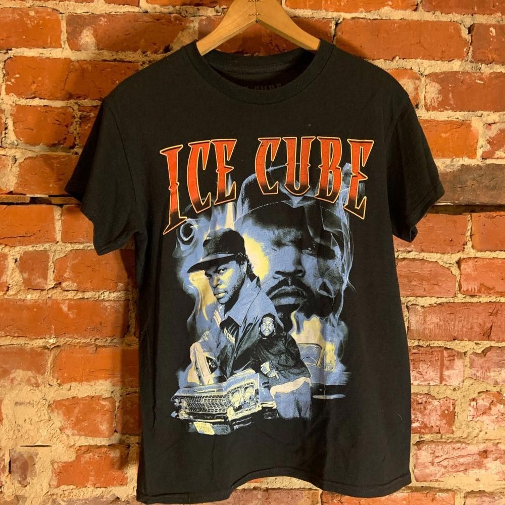 Designer Ice cube small black graphic preowned T-shirt Size US S / EU 44-46 / 1 - 2 Thumbnail