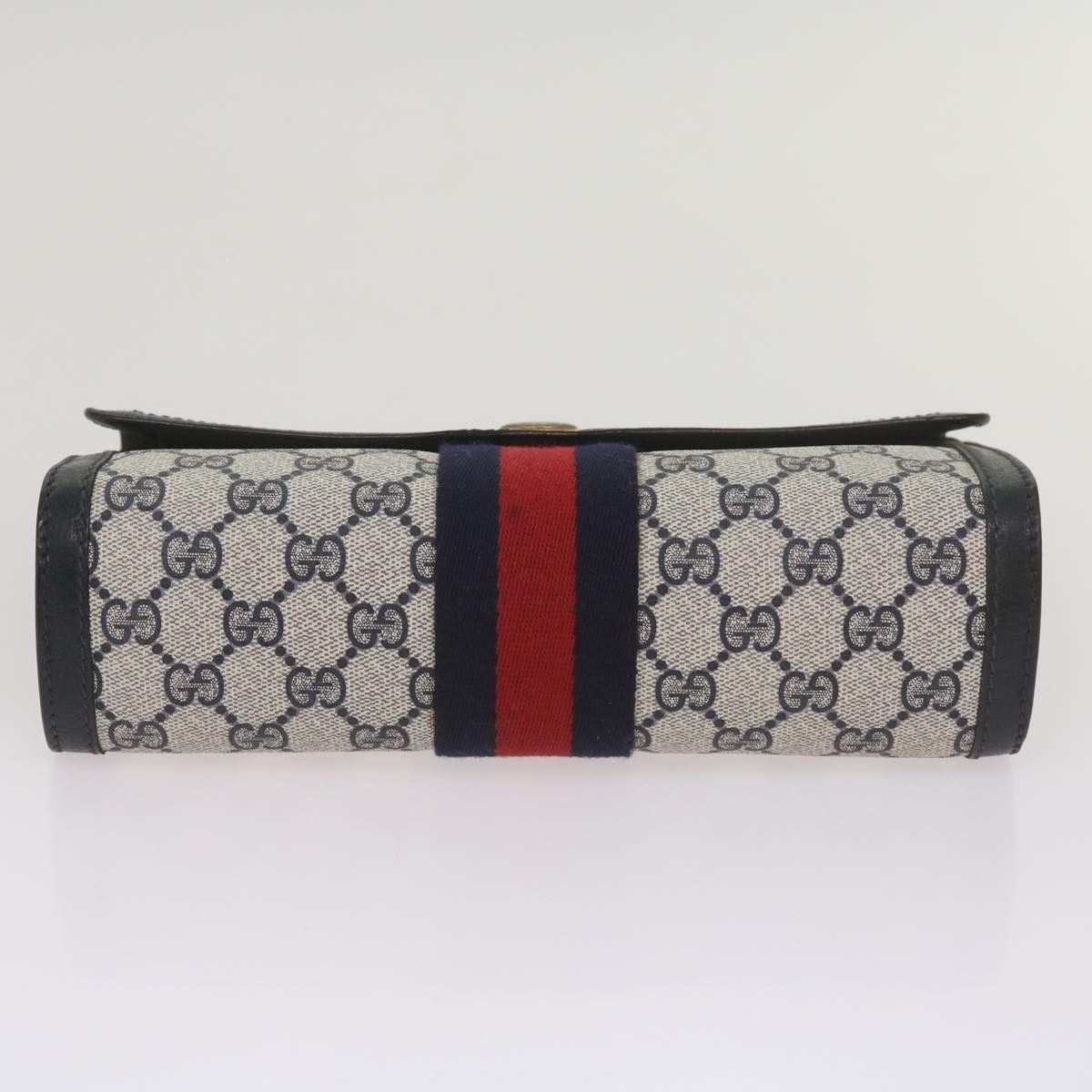 Gucci GUCCI GG Supreme Sherry Line Clutch Bag Pvc Red Navy 89 01 Size ONE SIZE - 7 Thumbnail