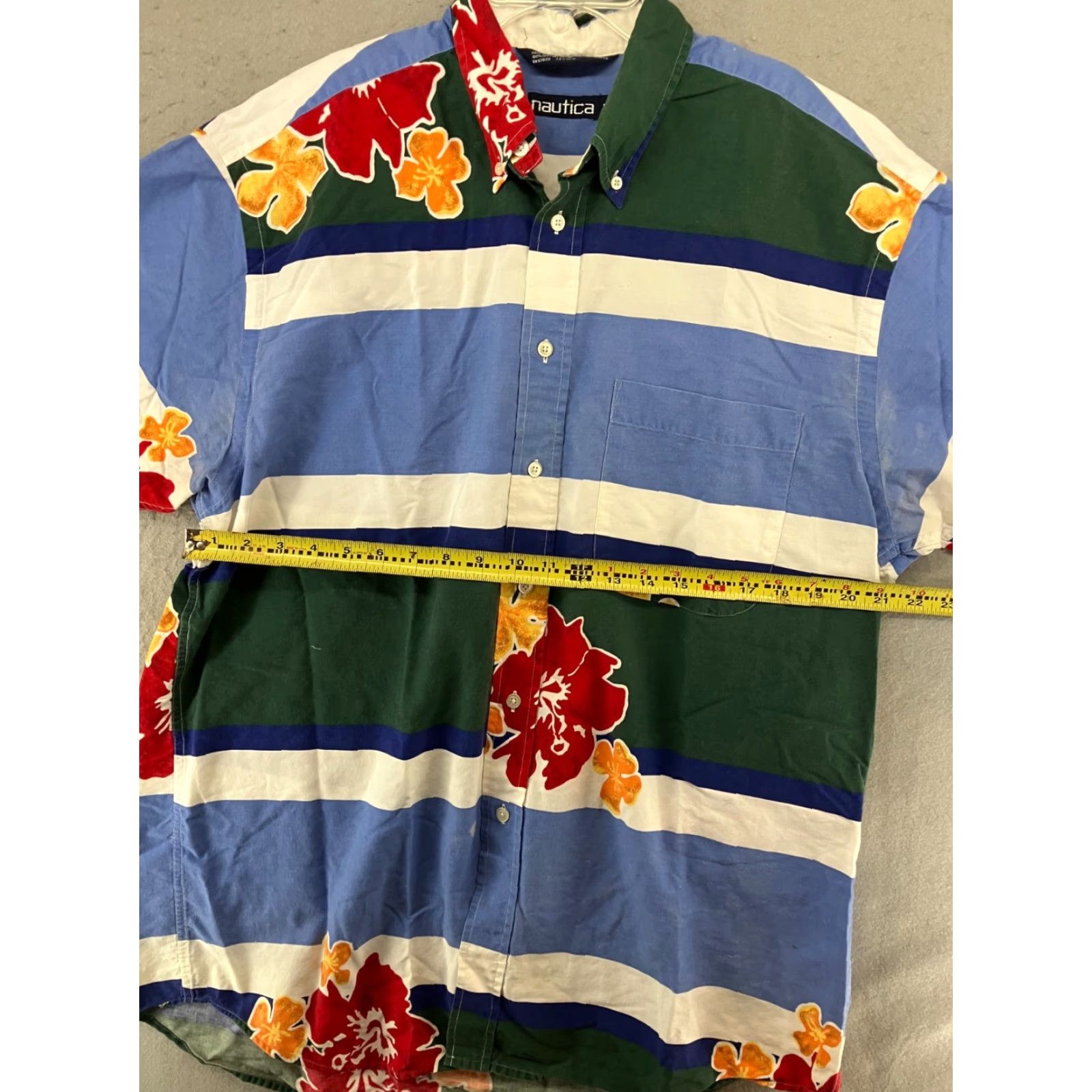 Nautica Vintage Nautica Hawaiian Shirt Men’s L Short Sleeve Cotton Floral 90s Retro Size US L / EU 52-54 / 3 - 5 Thumbnail