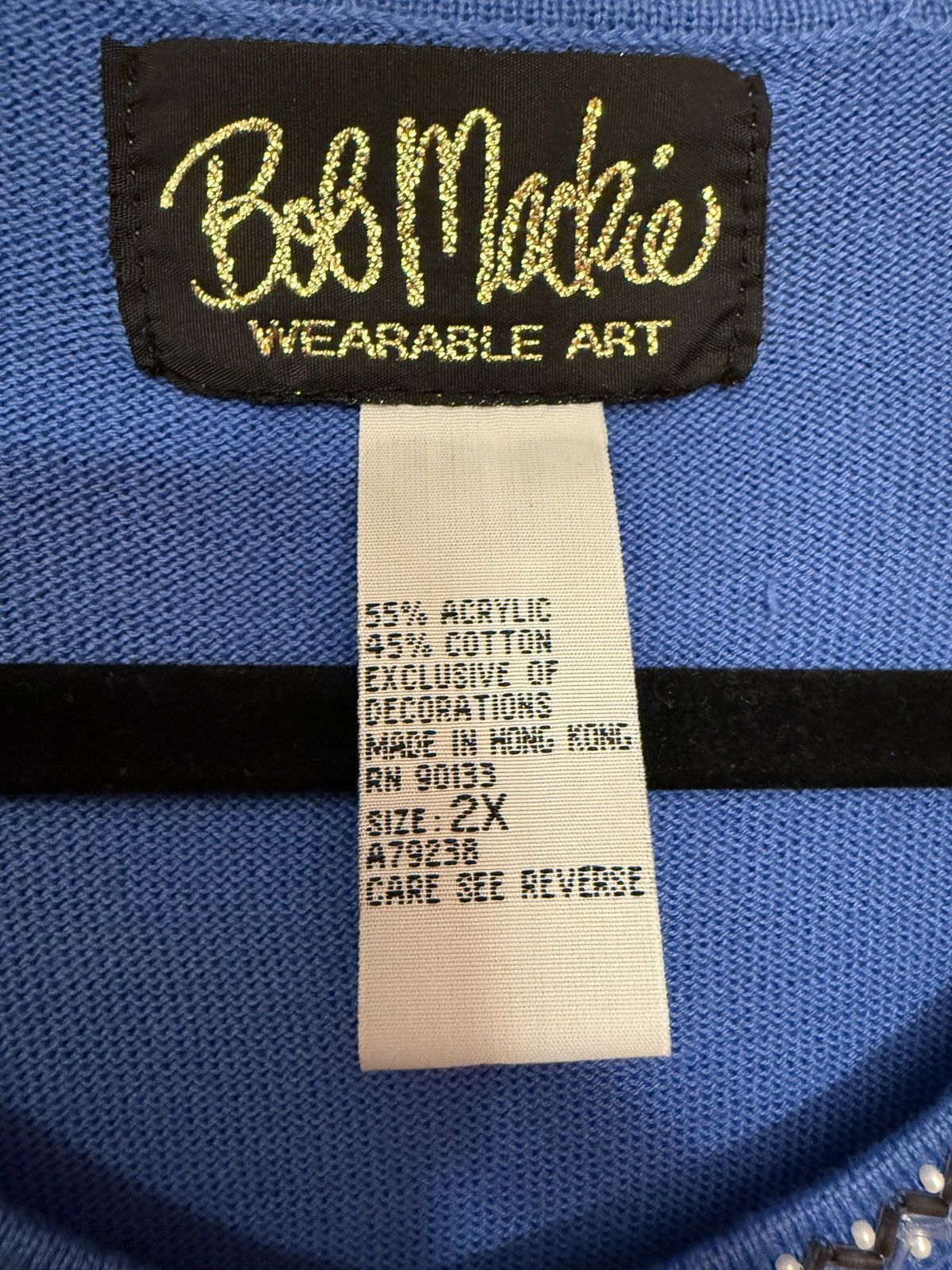 Bob Mackie Bob Mackie Wearable Art Periwinkle Blue Beaded Dragonfly Size XXL / US 16-18 / IT 52-54 - 2 Thumbnail