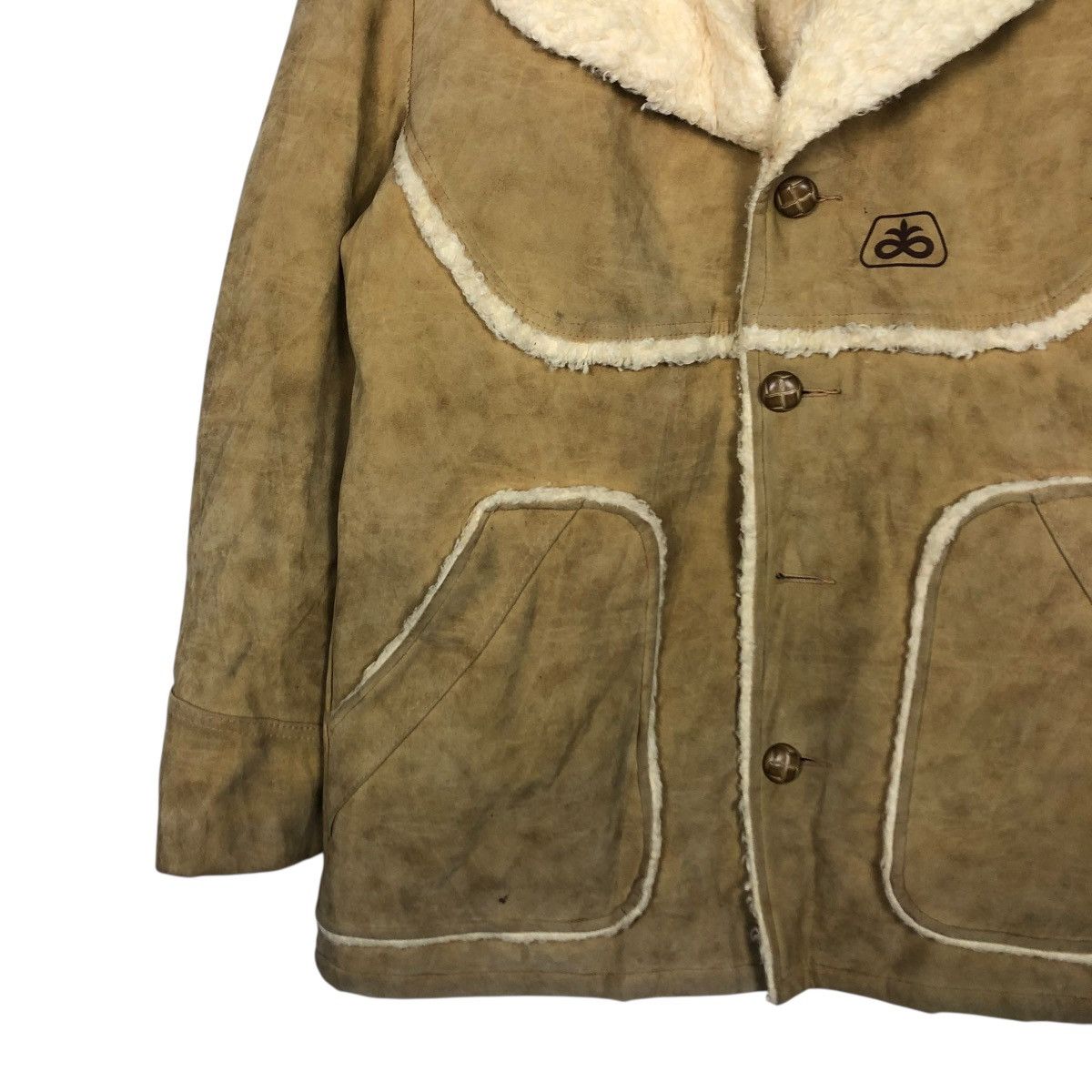 Vintage 🔥VINTAGE SUEDE LEATHER WIMAN BLANKET FUR ISSEY MIYAKE Size US M / EU 48-50 / 2 - 6 Thumbnail