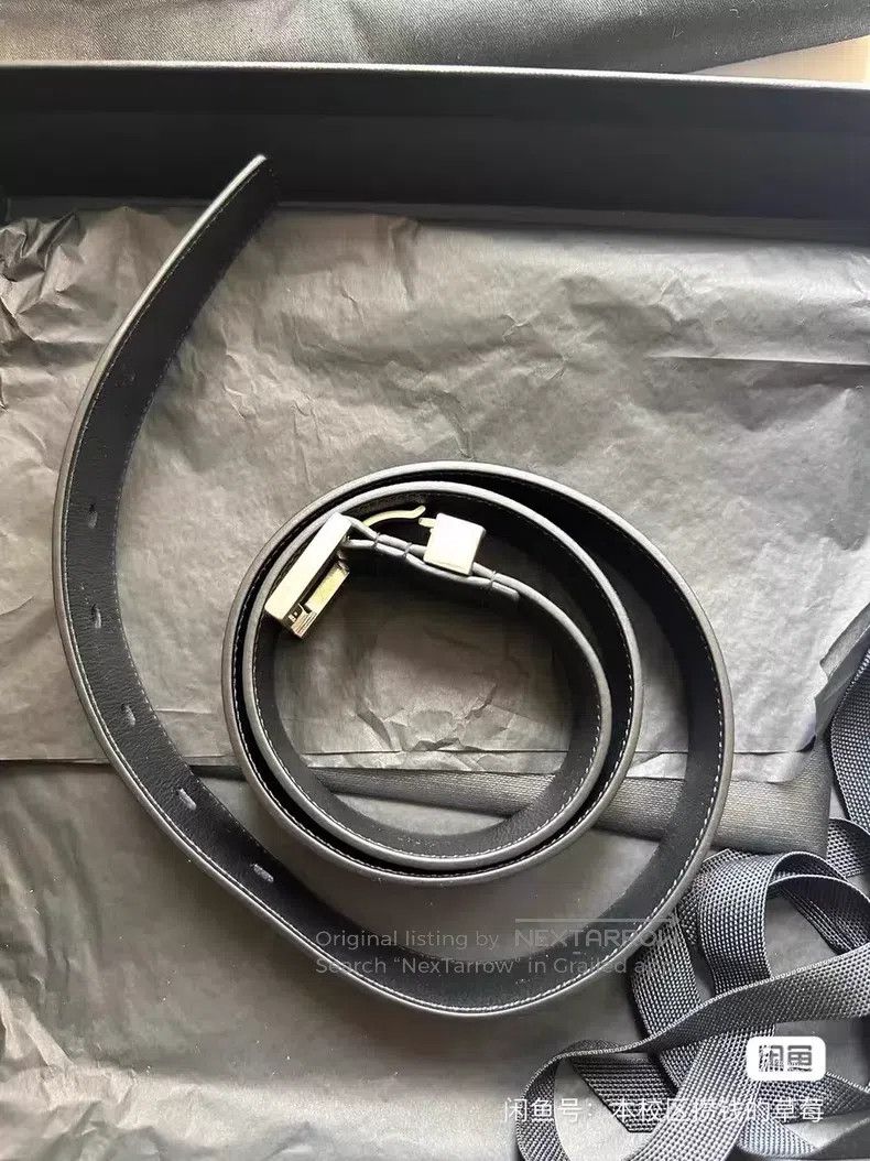 Saint Laurent Paris Saint Laurent Paris Black Silver Leather Belt i Size ONE SIZE - 8 Thumbnail