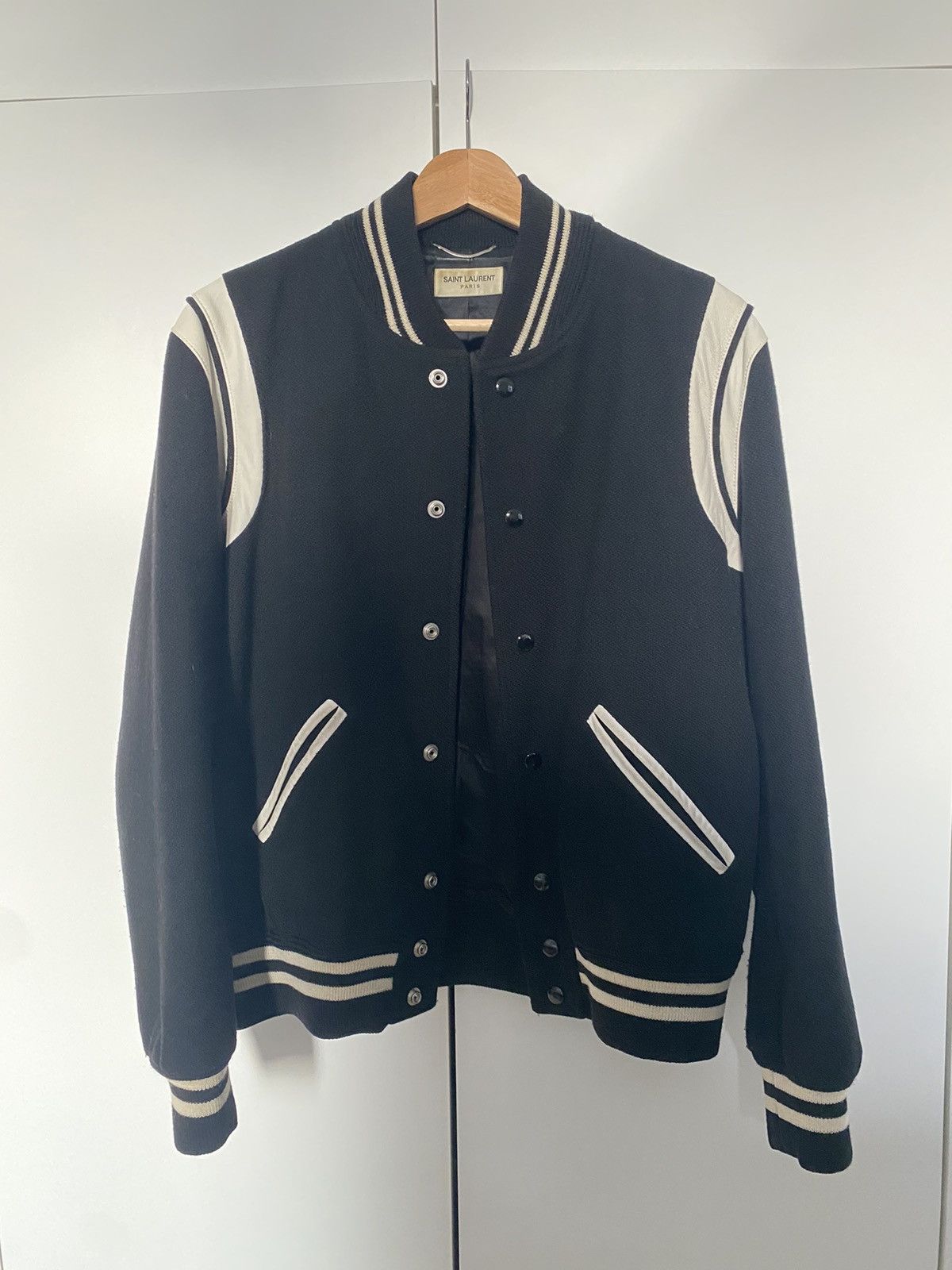 Saint Laurent Paris Teddy varsity bomber jacket Size US M / EU 48-50 / 2 - 15 Thumbnail
