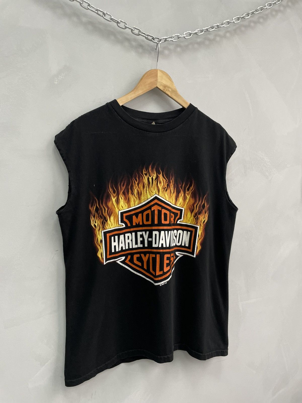 Harley Davidson Rare 90s flames Harley Davidson 3d emblem Size US M / EU 48-50 / 2 - 2 Thumbnail