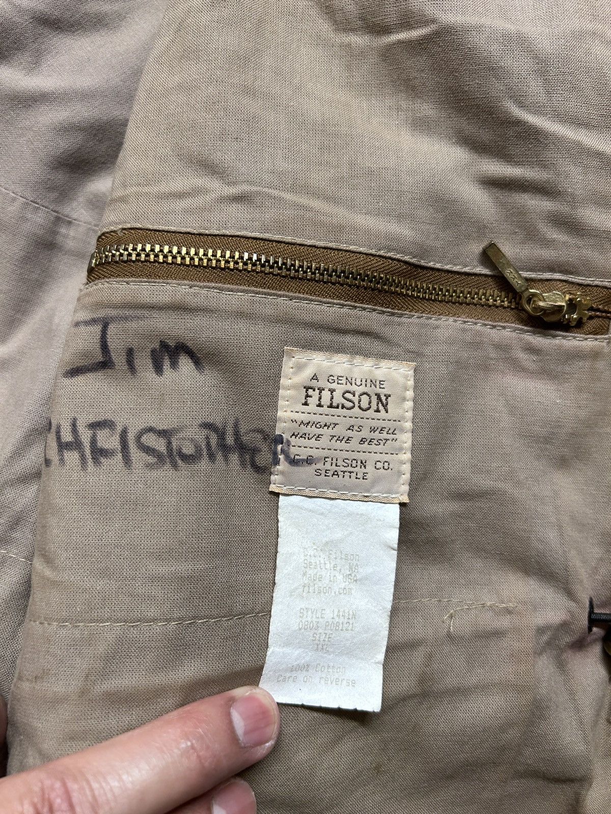 Filson VTG 2003 Filson Waxed Tin Cloth Filed Jacket Style 1441N Size US XXL / EU 58 / 5 - 5 Thumbnail