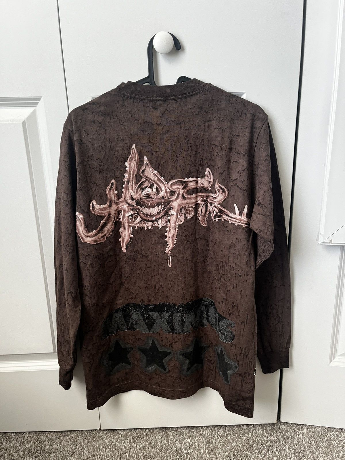 image of Travis Scott Utopia Tour Merch Tee in Brown, Men's (Size Small)