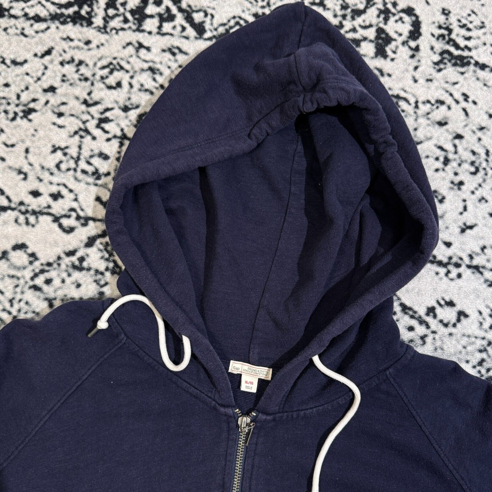 Gap × Vintage Vintage Gap Unisex Navy Blue Cotton Hoodie Zip Size XL 90s Size US XL / EU 56 / 4 - 6 Thumbnail