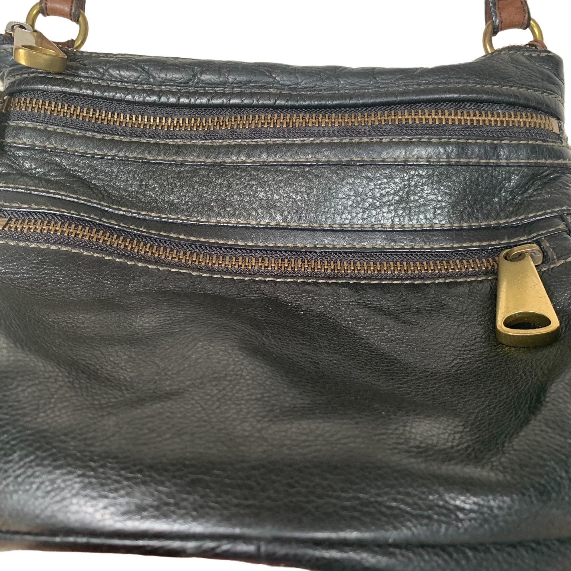 Fossil Fossil Cowhide Leather Gold Hardware Boho Crossbody Bag Size ONE SIZE - 5 Thumbnail