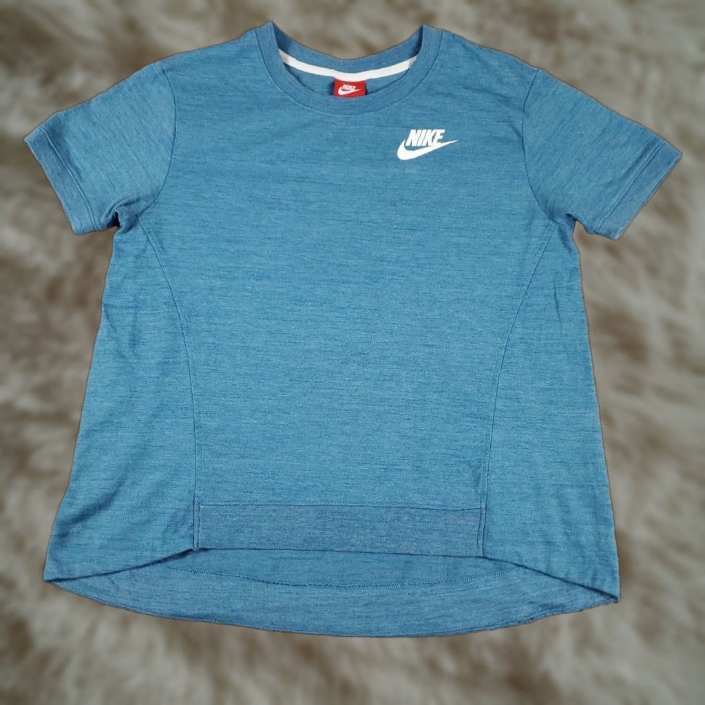 Nike Nike T Shirt Womens Medium Blue Short Sleeve Casual Crew Neck Cotton Blend Womens Size M / US 6-8 / IT 42-44 - 1 Thumbnail