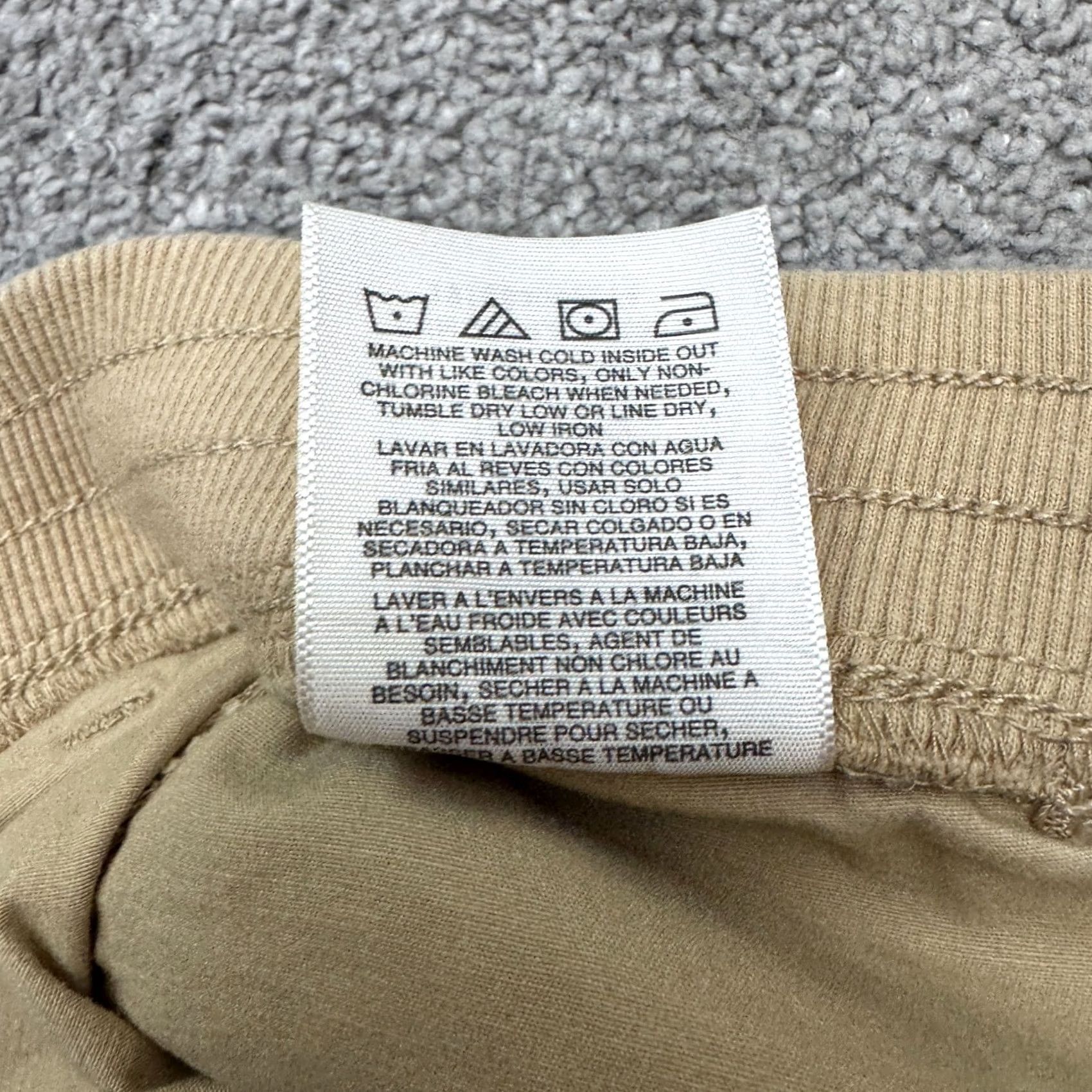 Lee Lee Cargo Capri Cropped Pants Womens Medium Khaki Cotton Relaxed Fit Size 32" / US 10 / IT 46 - 7 Thumbnail