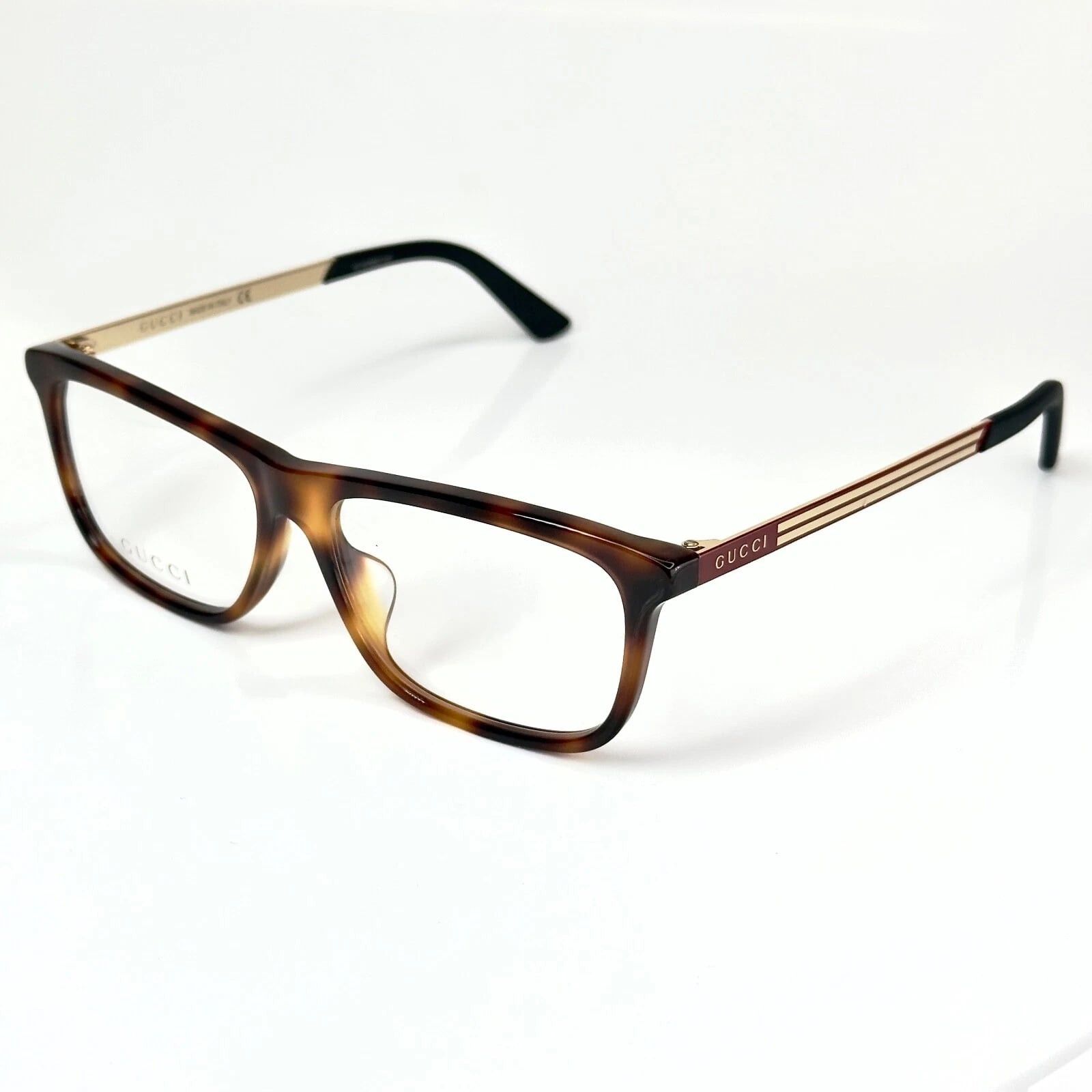 Gucci GUCCI GG0696O 0696 Brown Gold Red Metal Eyeglasses 003 Size ONE SIZE - 9 Thumbnail