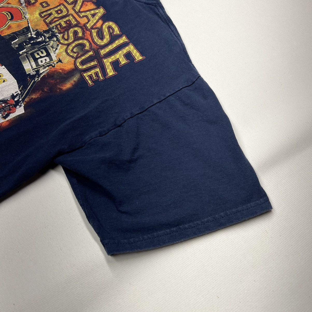 Vintage Fire Rescue Tee Shirt Blue Fighter Bucks County PA Truck Size US XL / EU 56 / 4 - 15 Thumbnail