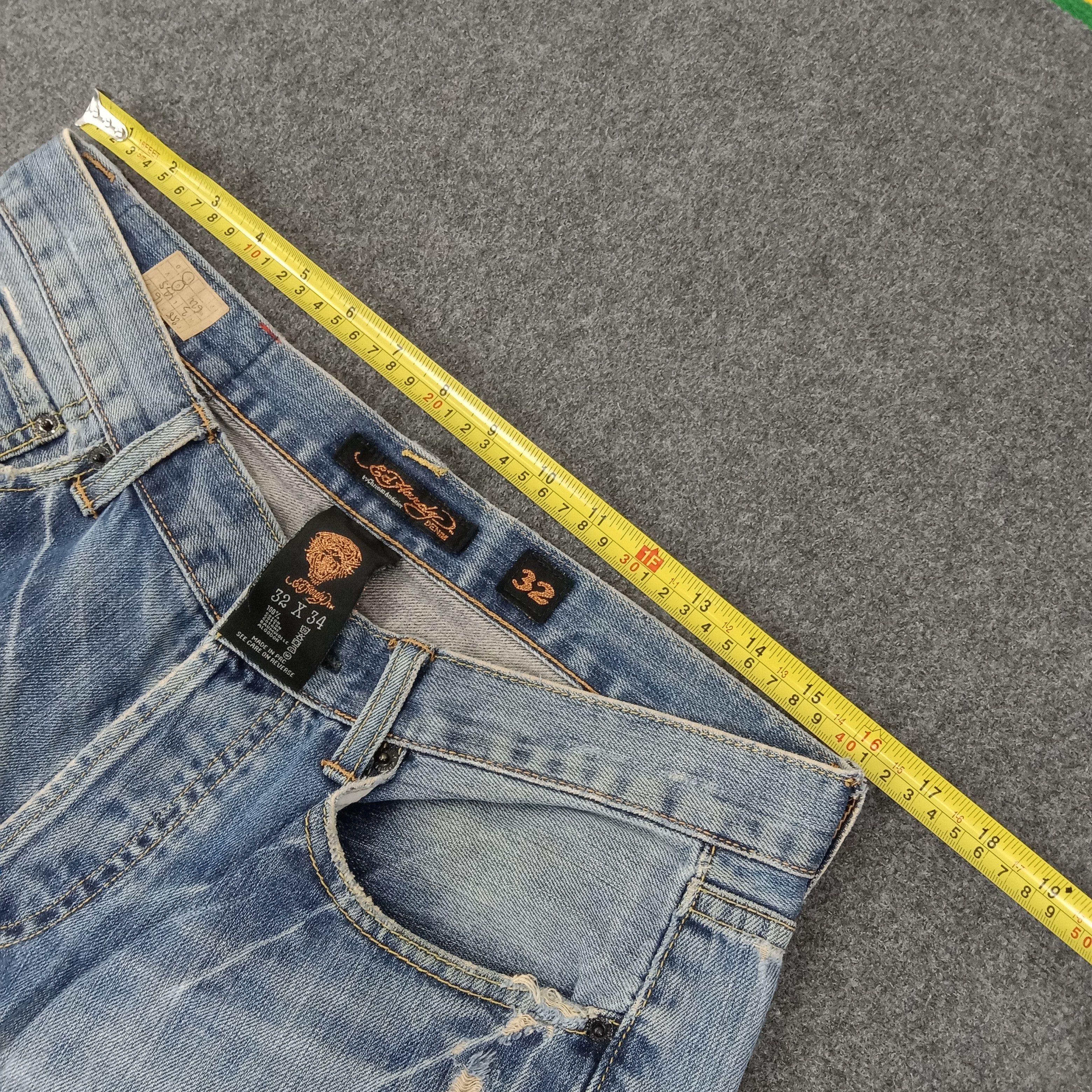 Ed Hardy Ed Hardy by Christian Audigier Designer Denim Jeans C258N3 Size US 32 / EU 48 - 11 Thumbnail