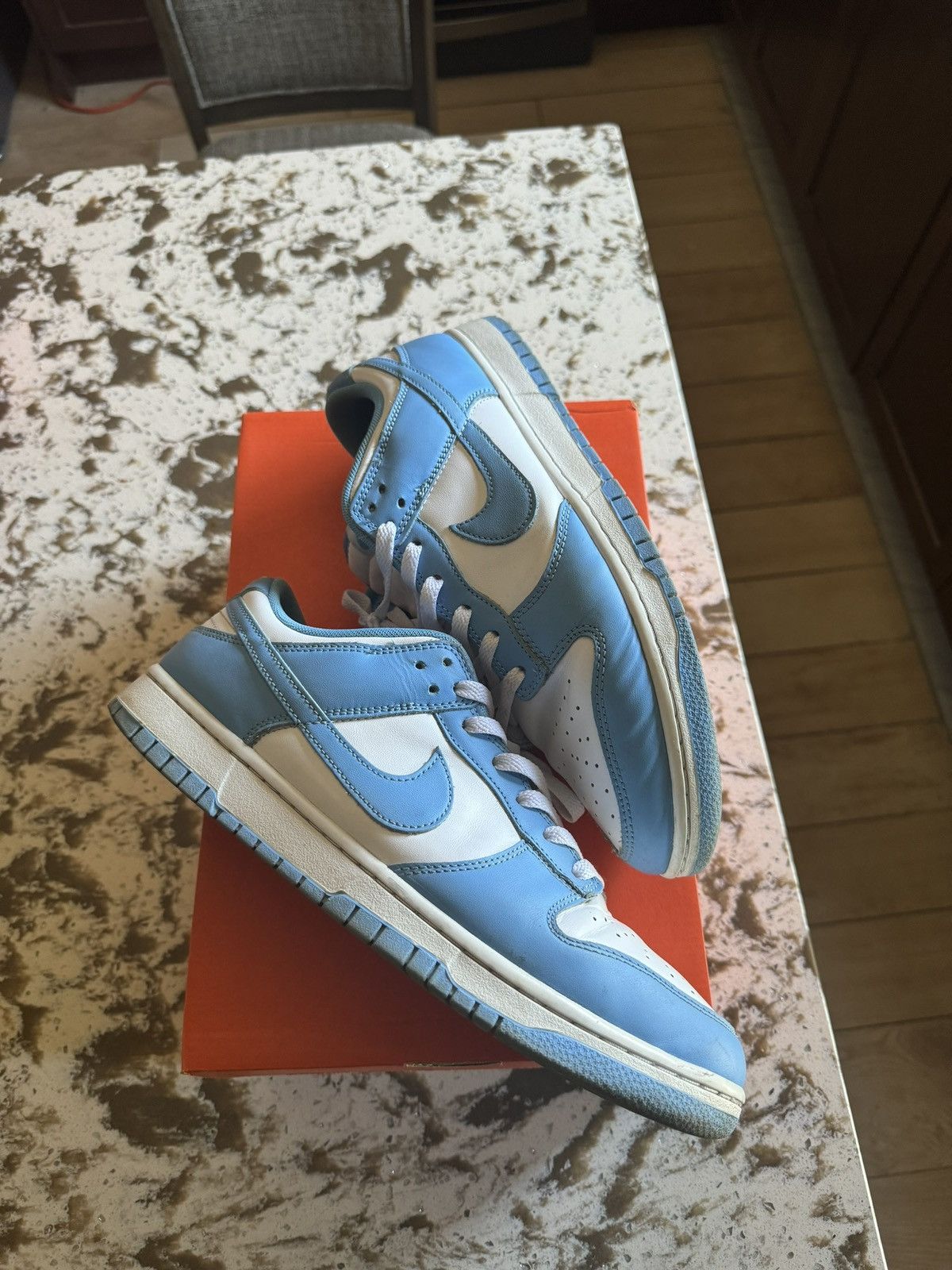 image of Nike Dunk Low - University Blue Unc Shoes, Men's (Size 11.5)