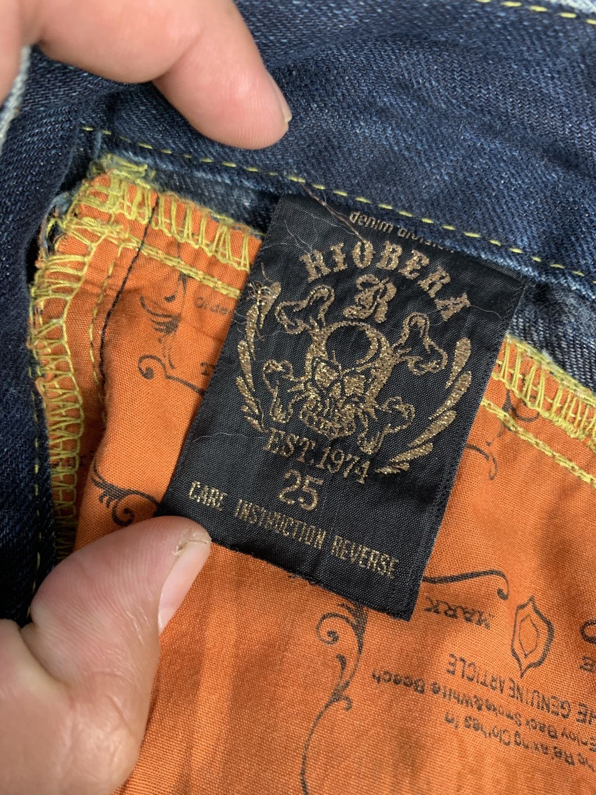 Japanese Brand Riobera Japan Navajo Embroidered Flared Baggy Jeans Pants Size 30" / US 8 / IT 44 - 13 Thumbnail