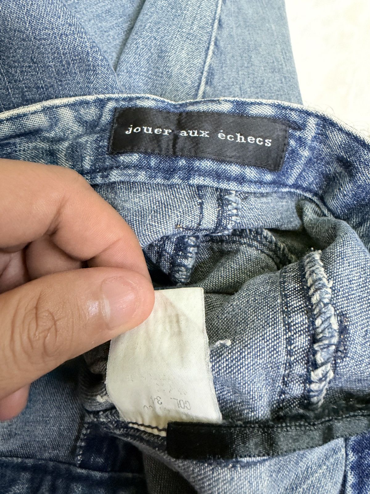 Japanese Brand Vintage Jouer Aux Échecs Y2K Distressed Bell Bottom Jeans Size US 26 / EU 42 - 15 Thumbnail