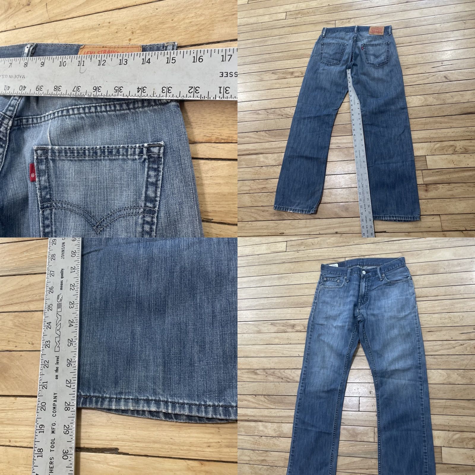 Levi's Levi's 514 Jeans Men 30x29 Slim Straight Blue Denim Skate School USA Y2k Streetwear Pants Size US 30 / EU 46 - 8 Thumbnail